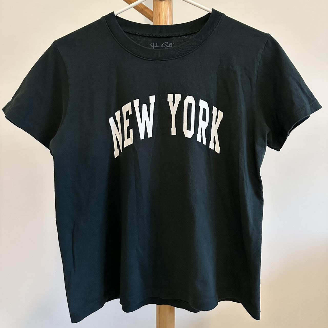 Brandy Melville Navy New York t-shirt -worn a few... - Depop