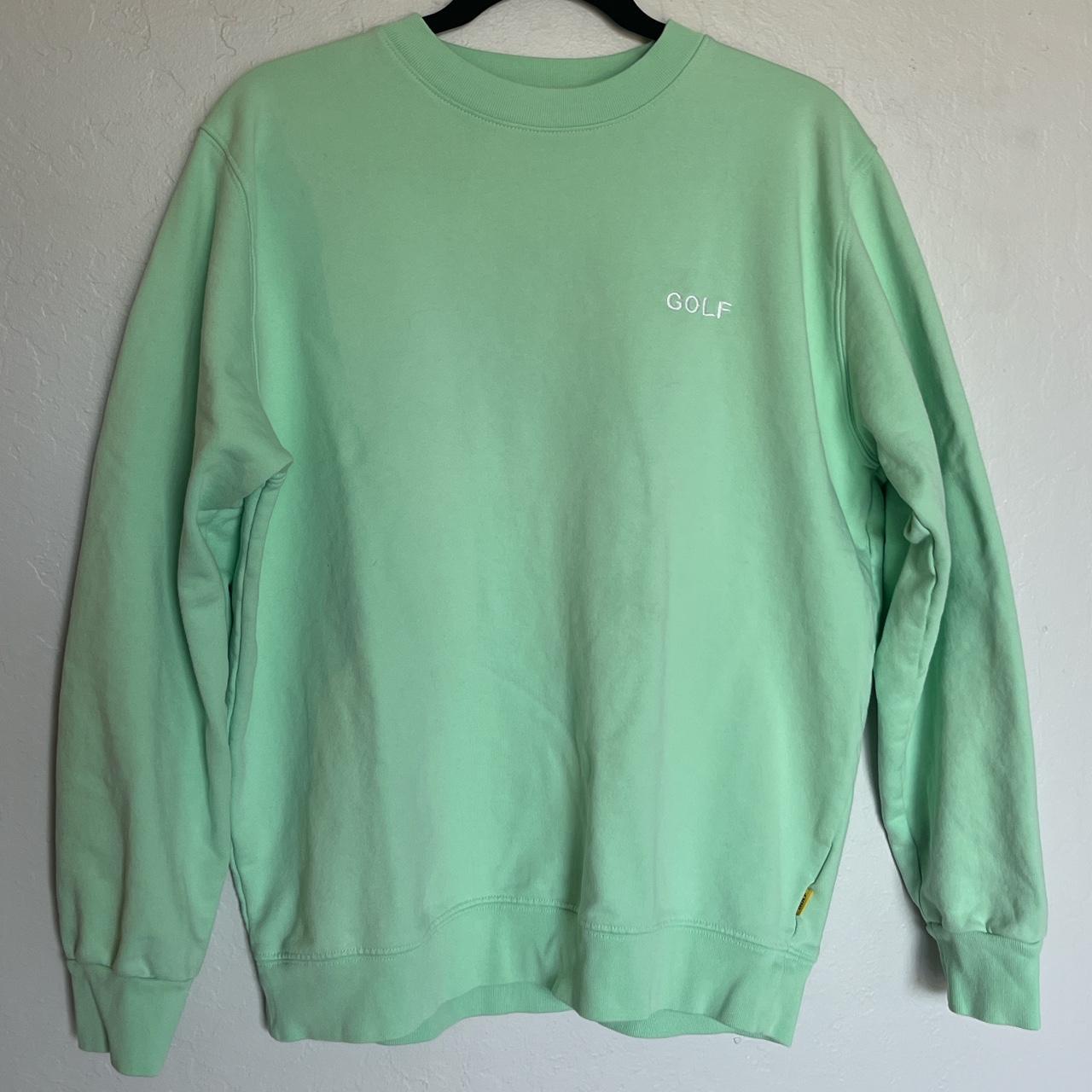 Golf Wang Men's Green and White Jumper | Depop