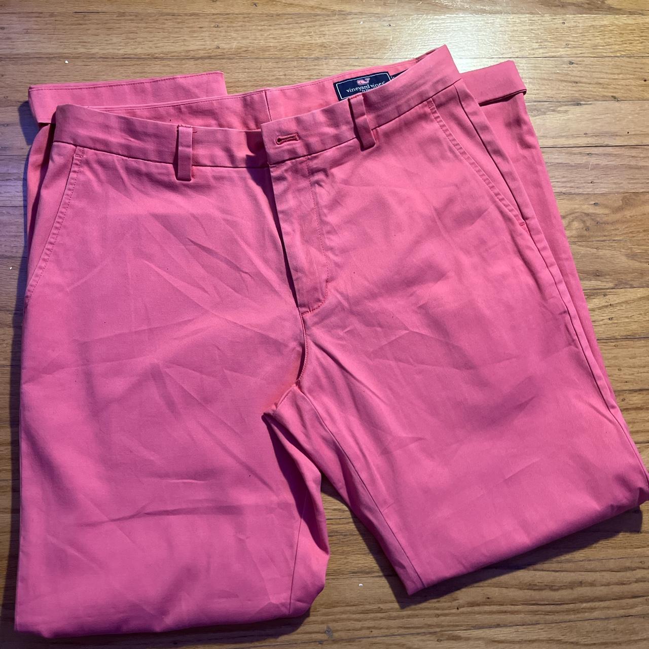 Vineyard Vines Men's Pink Jeans | Depop