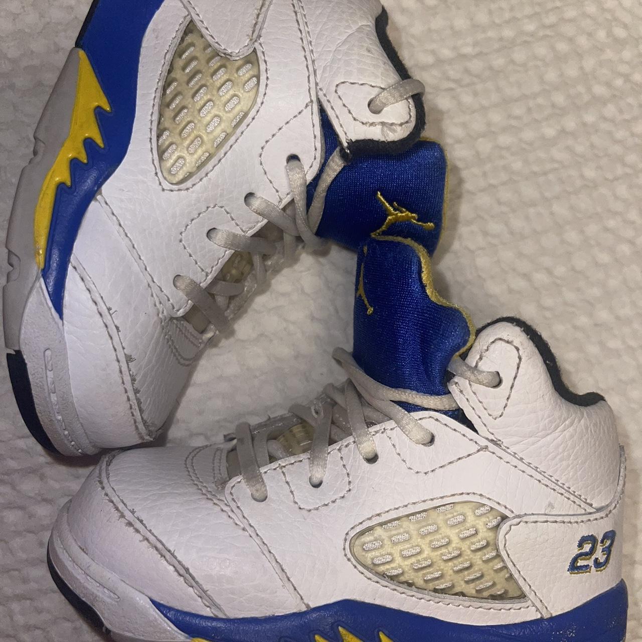 Jordan 5 laney size kids 6 Depop