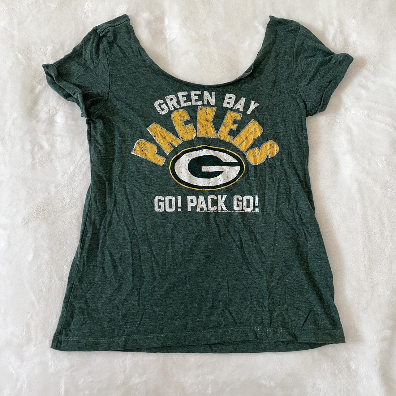 Off the shoulder green bay packers shirt hotsell