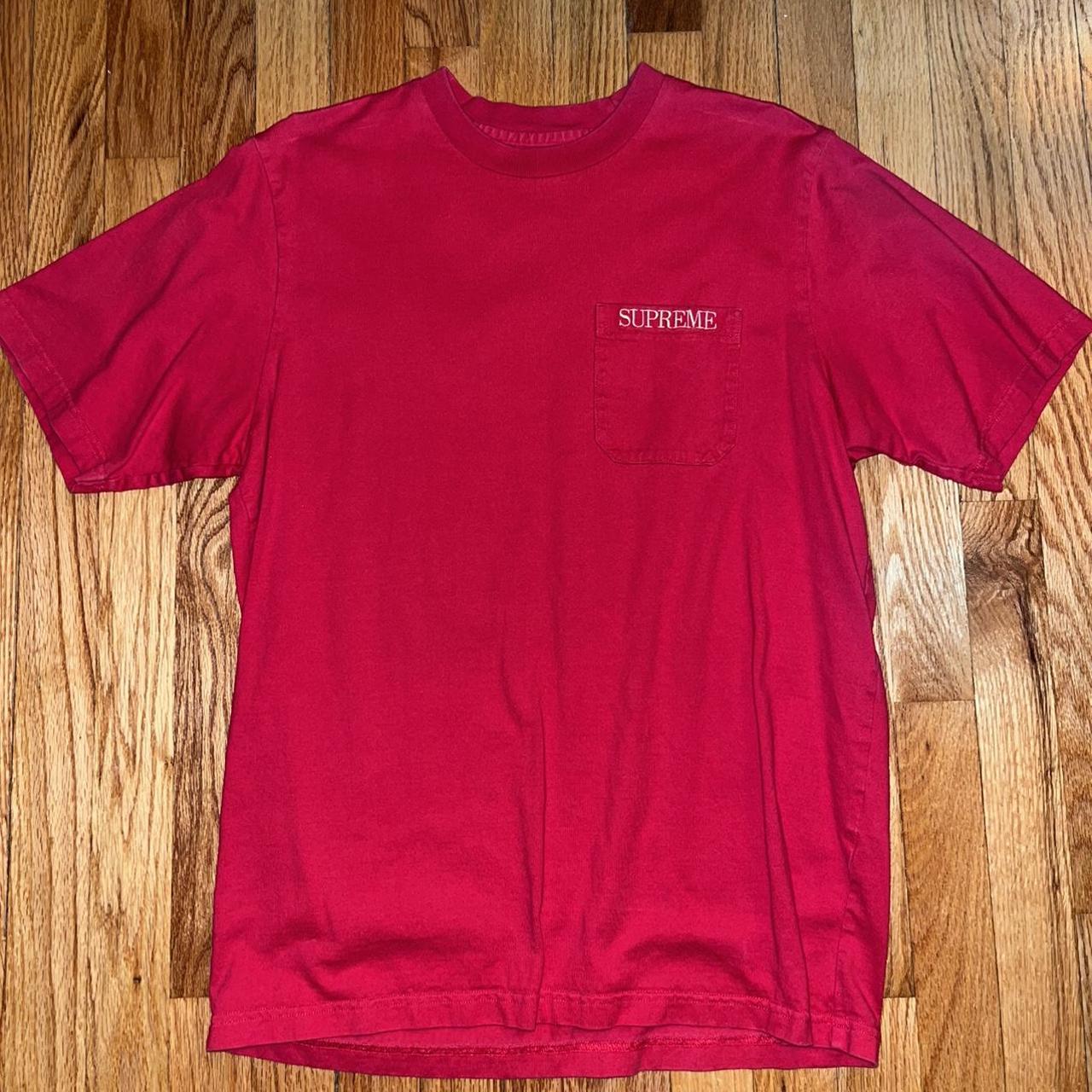 Supreme Men's White and Red T-shirt | Depop