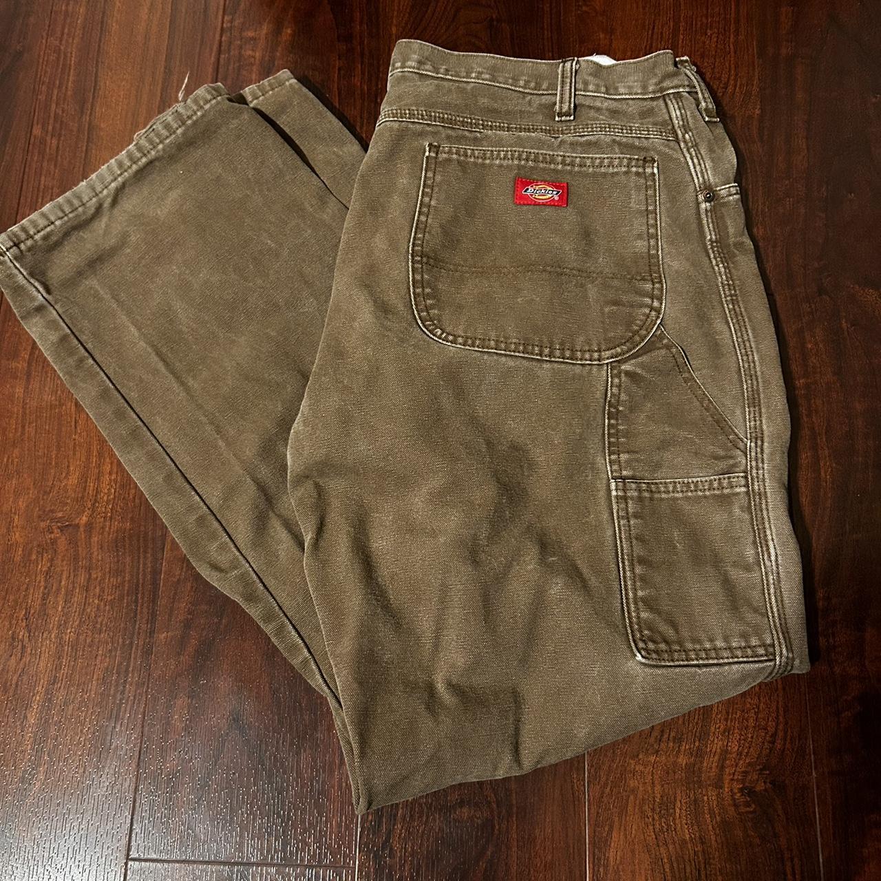 vintage brown dickies carpenter pants - Depop