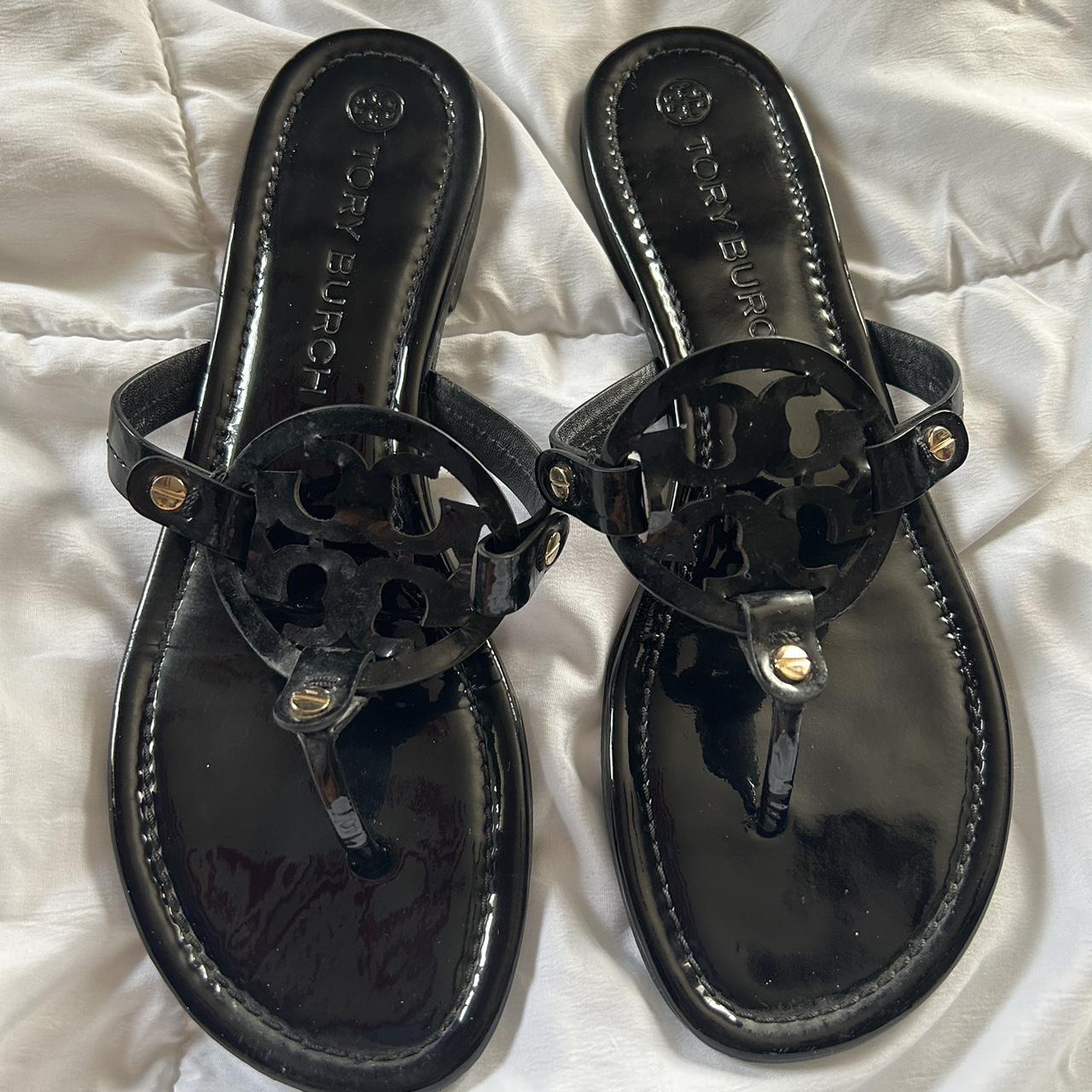 Black Tory Burch Sandals Size 10 - Depop