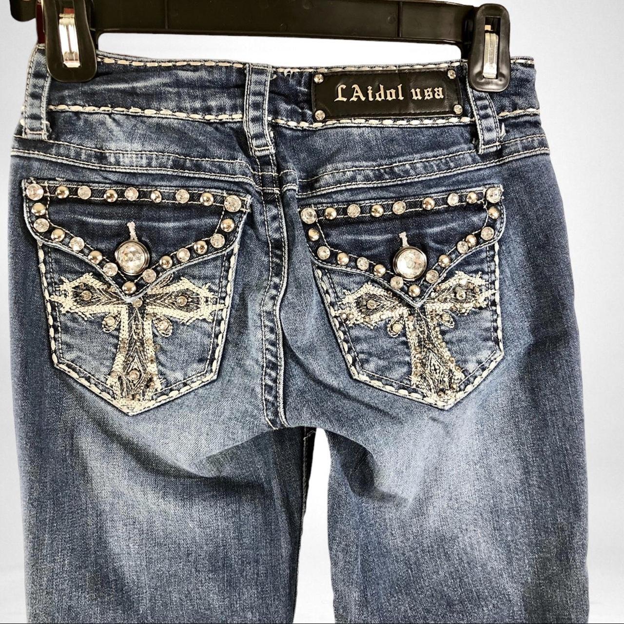 LA Idol Capris Size 11  Embellished jeans, Bling jeans, Fashion