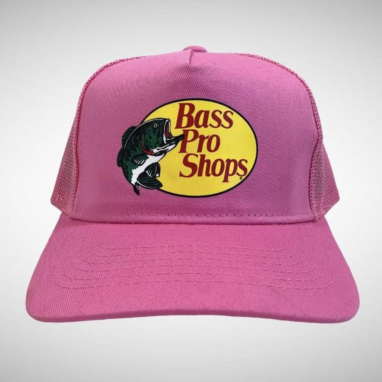 Pink Bass Pro Trucker Hat - Depop