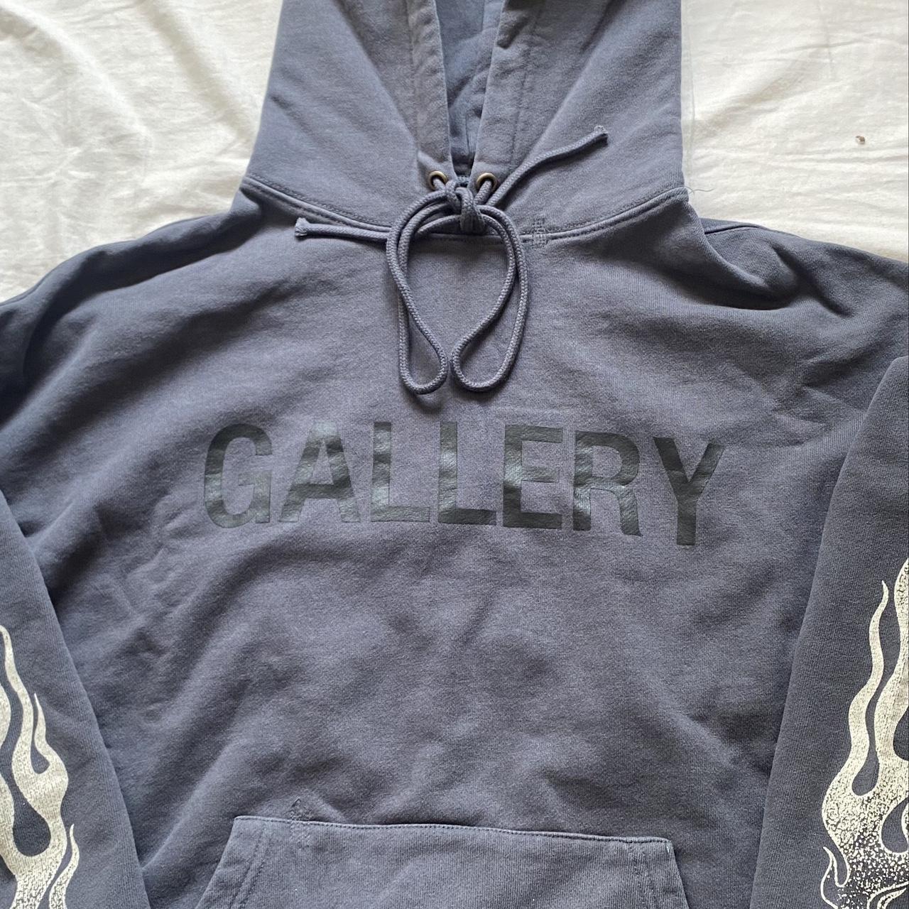 oversized gallery dept flames hoodie, like new - Depop