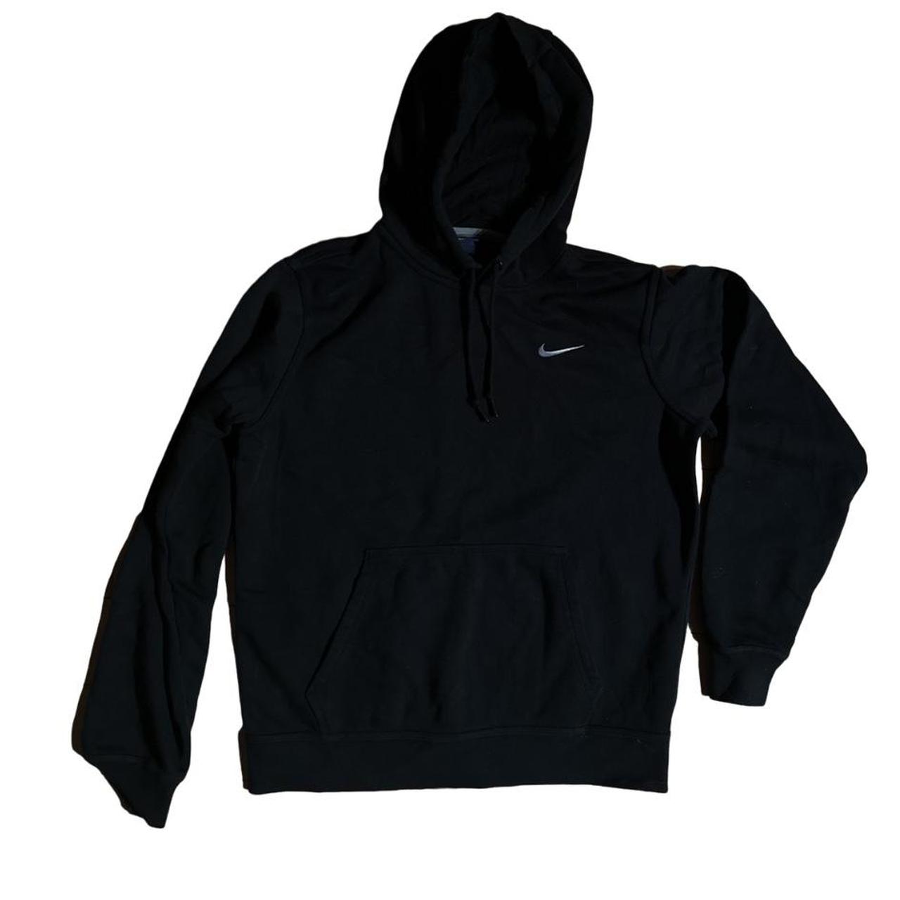 Nike plain black hoodie hot sale