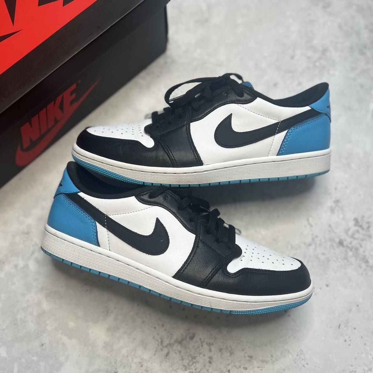 Jordan 1 Low Retro “Powder Blue” Size - UK... - Depop