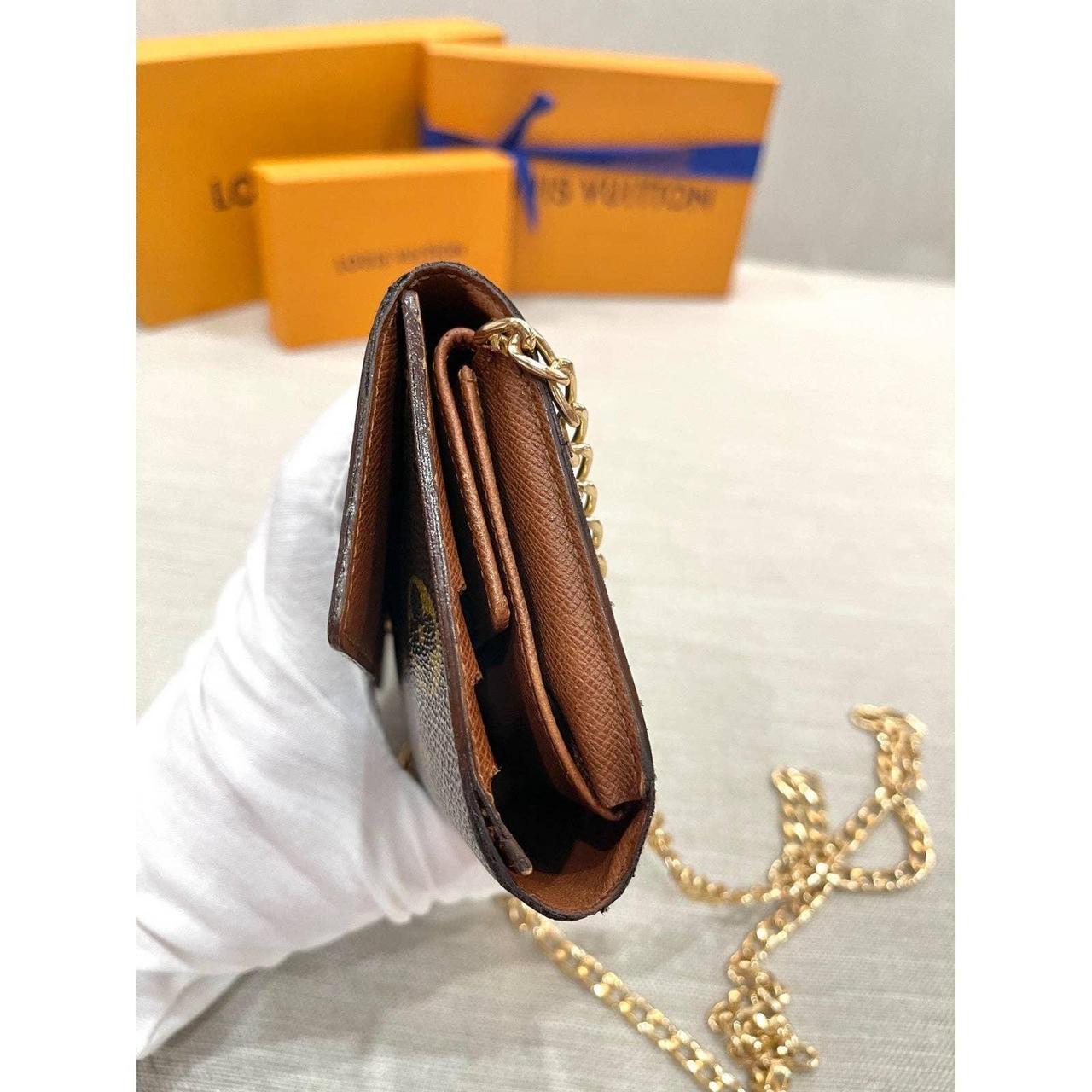 Louis Vuitton Wallet with purse chain - Depop