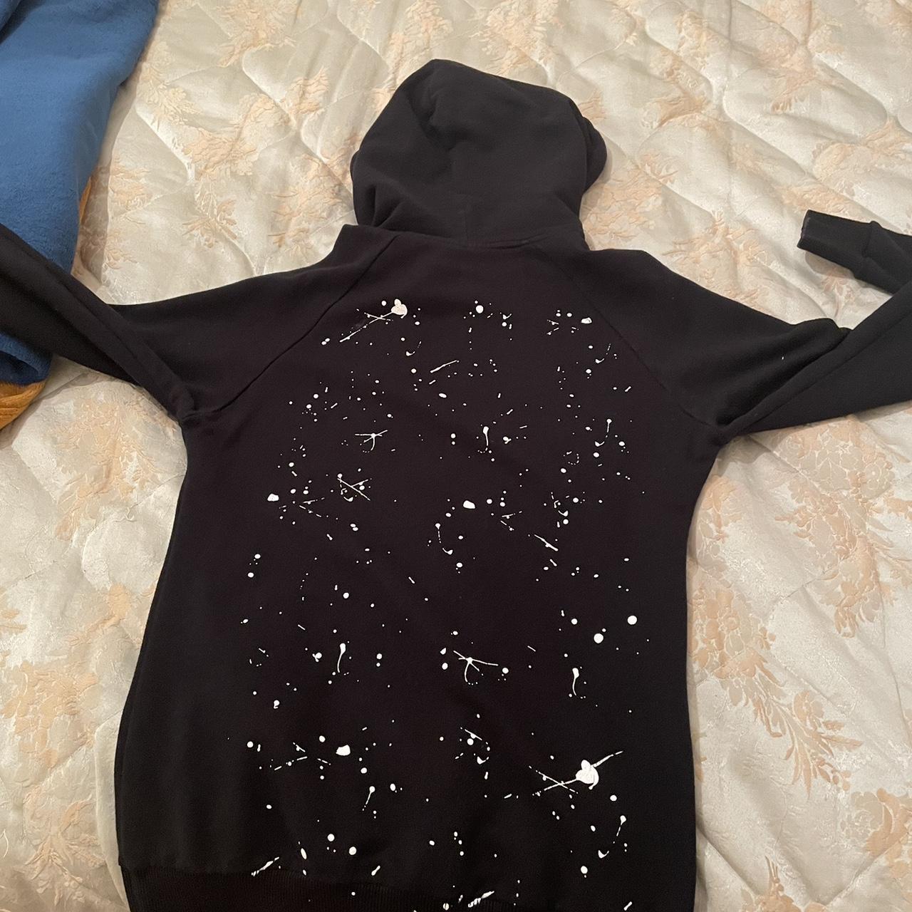 Trapstar Red/Black Paint Splatter Hoodie... Depop