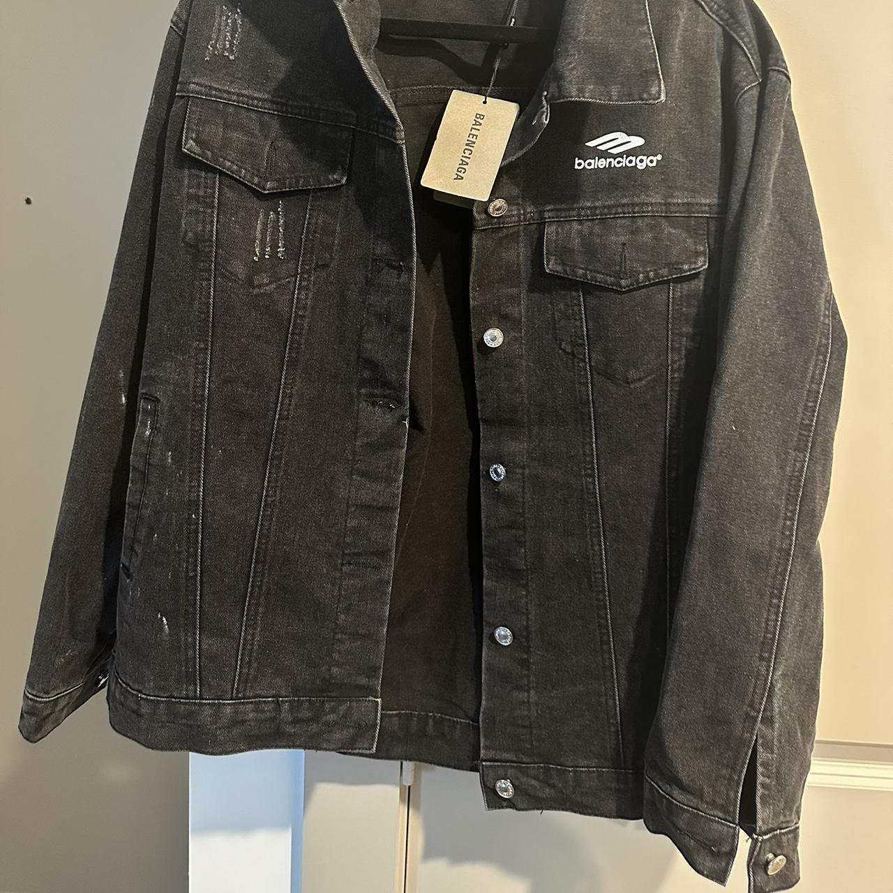 Balenciaga black jean on sale jacket