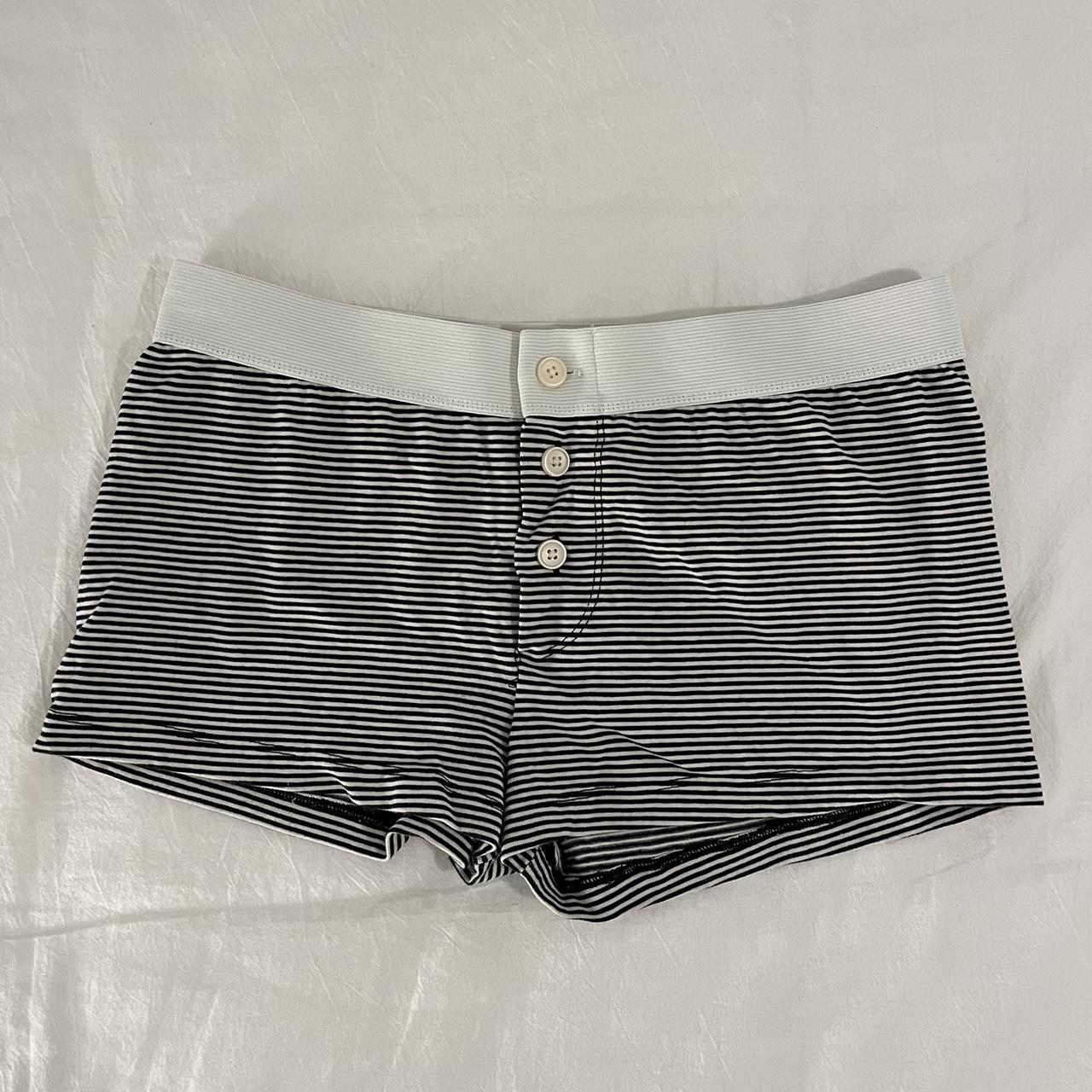 brandy melville boxer short worn once or... - Depop