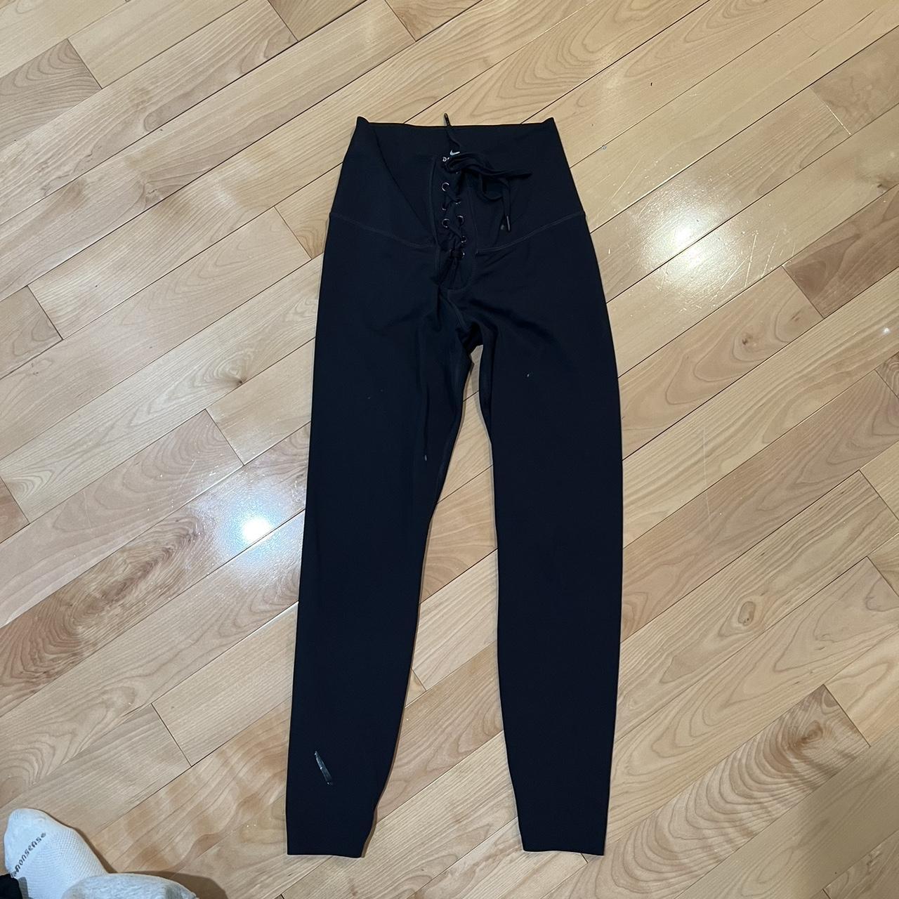 Nike Dri-Fit Lace-up Leggings - Black - Dri-Fit - Depop