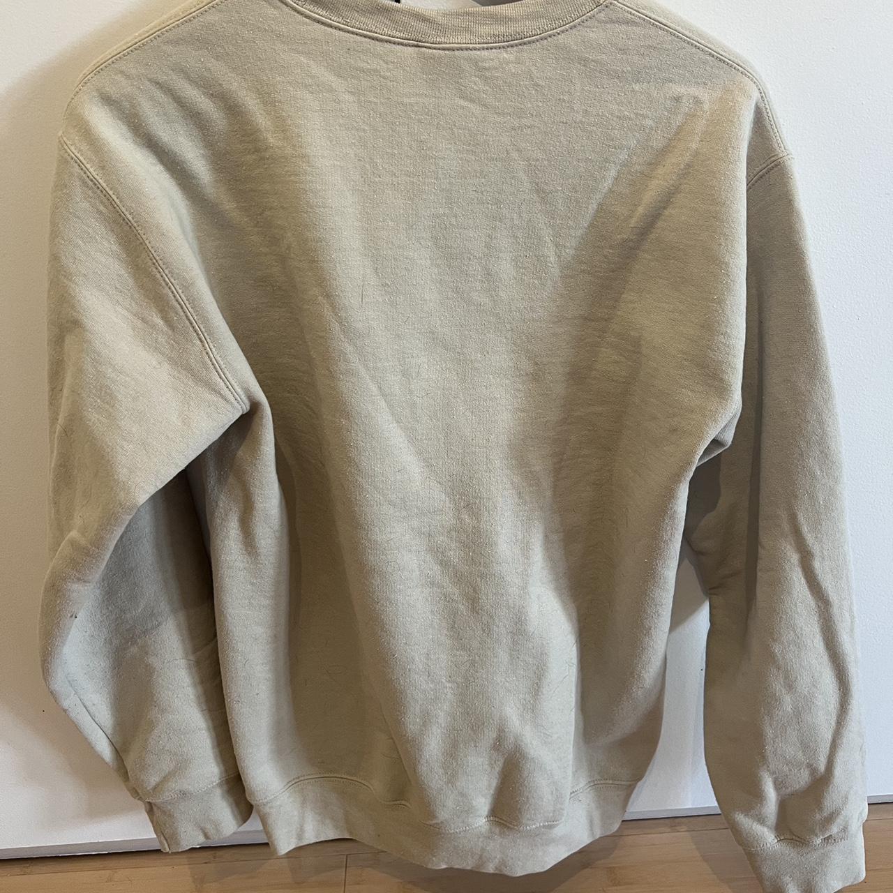 Gildan Women's Tan and Cream Sweatshirt | Depop