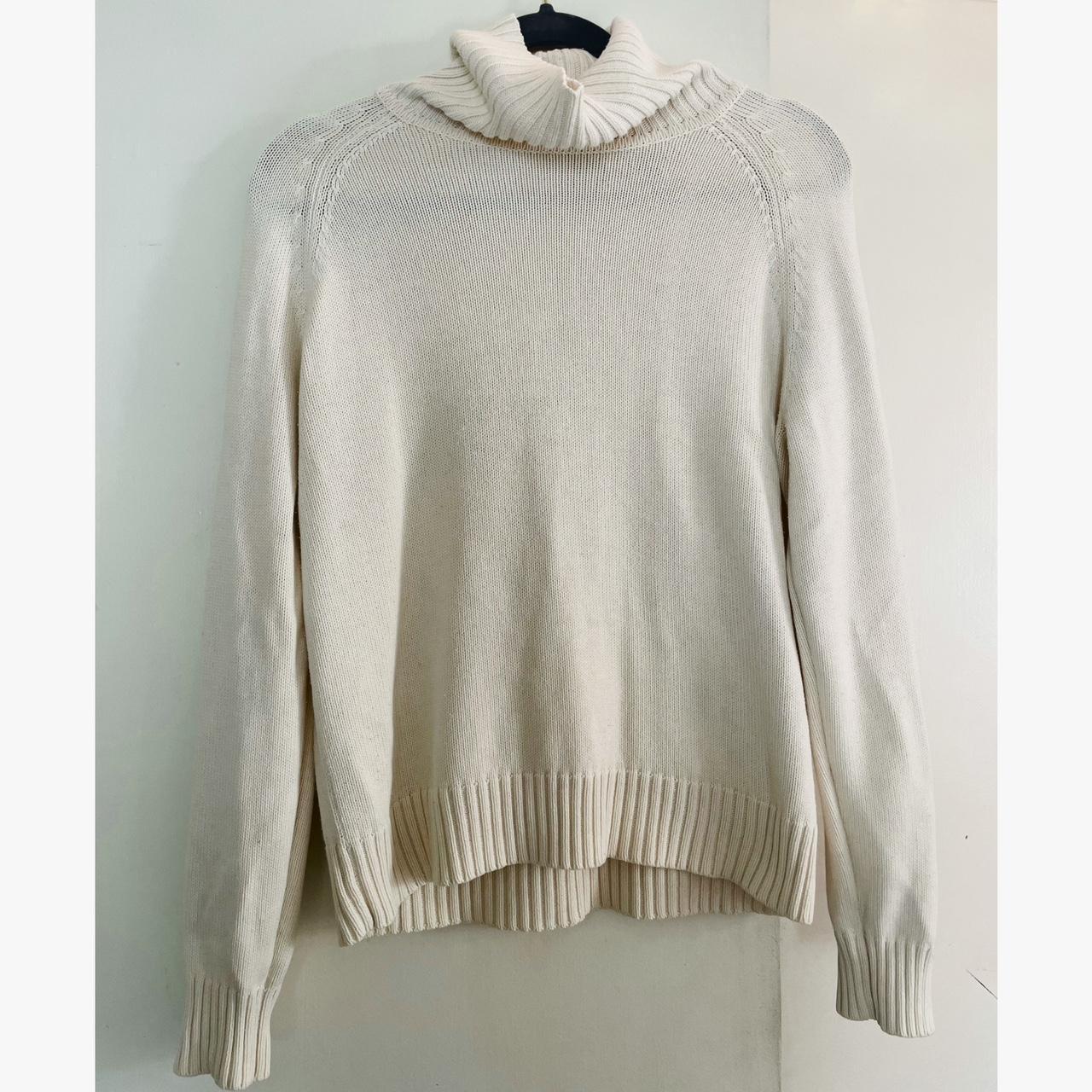 Women's White and Cream Jumper | Depop