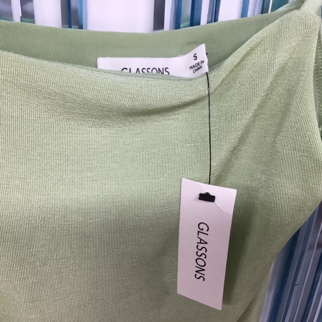 GLASSONS Mint Green Maxi Bodycon Dress Size... Depop