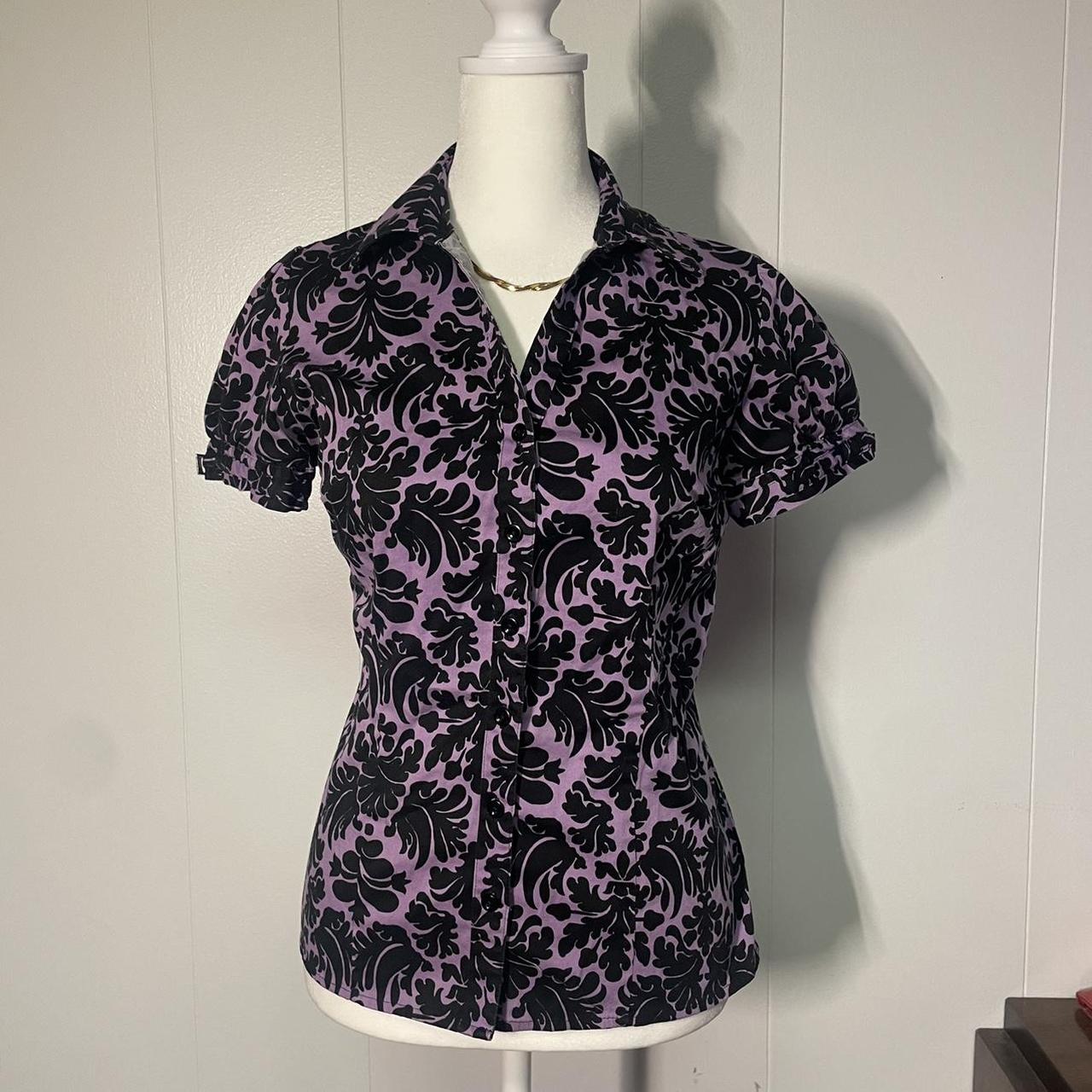 APT 9 beautiful fancy blouse💜 shipping$5.40 size:... - Depop