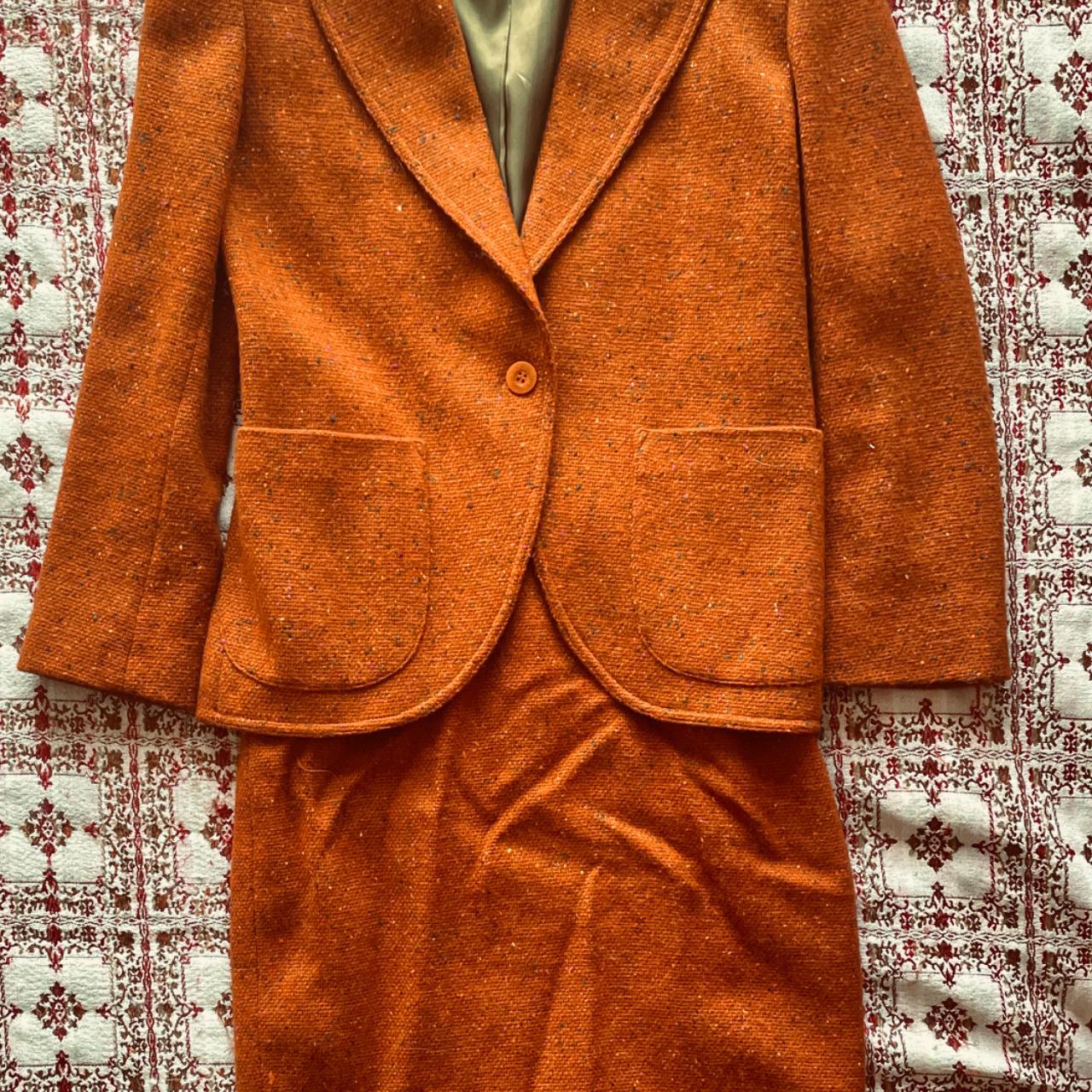 Women's Orange and Brown Suit | Depop