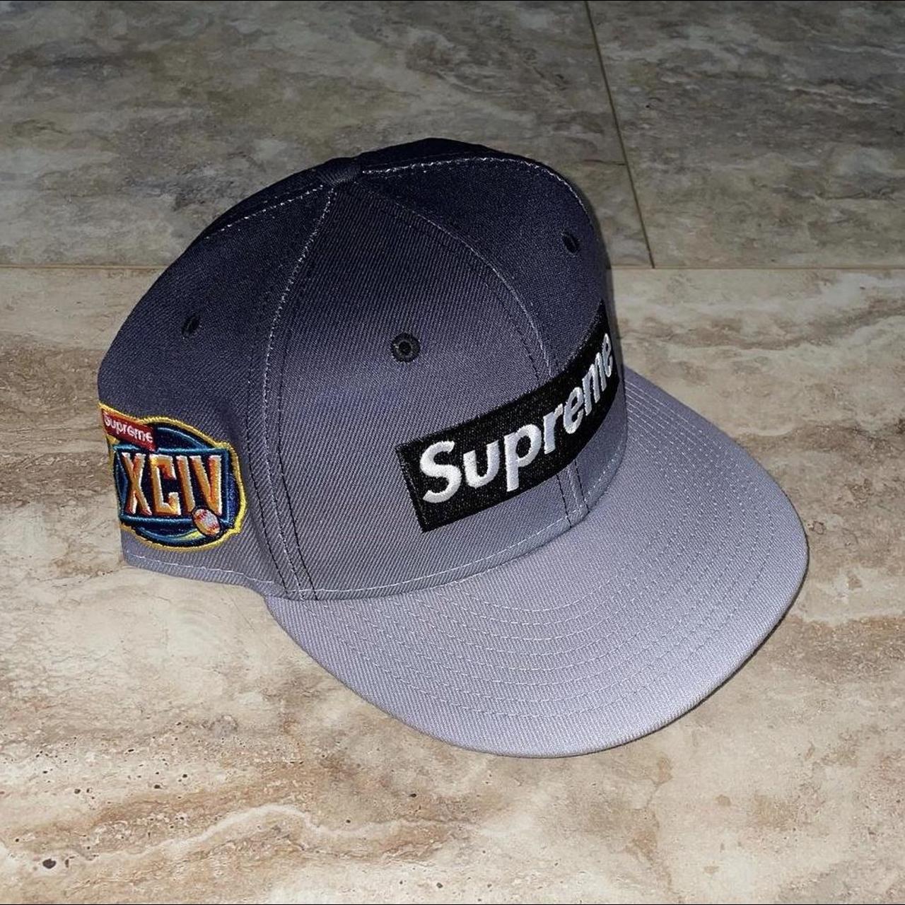 Supreme Gradient Box Logo New Era Fitted Hat... - Depop