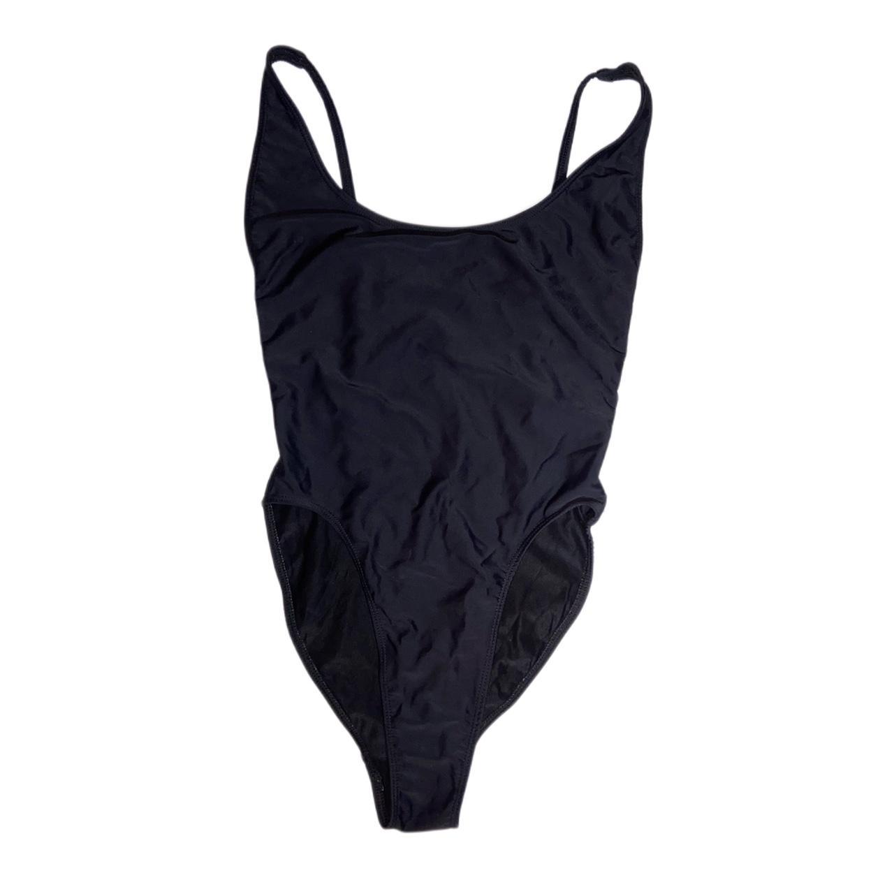 American Apparel Women's Black Swimsuit-one-piece | Depop