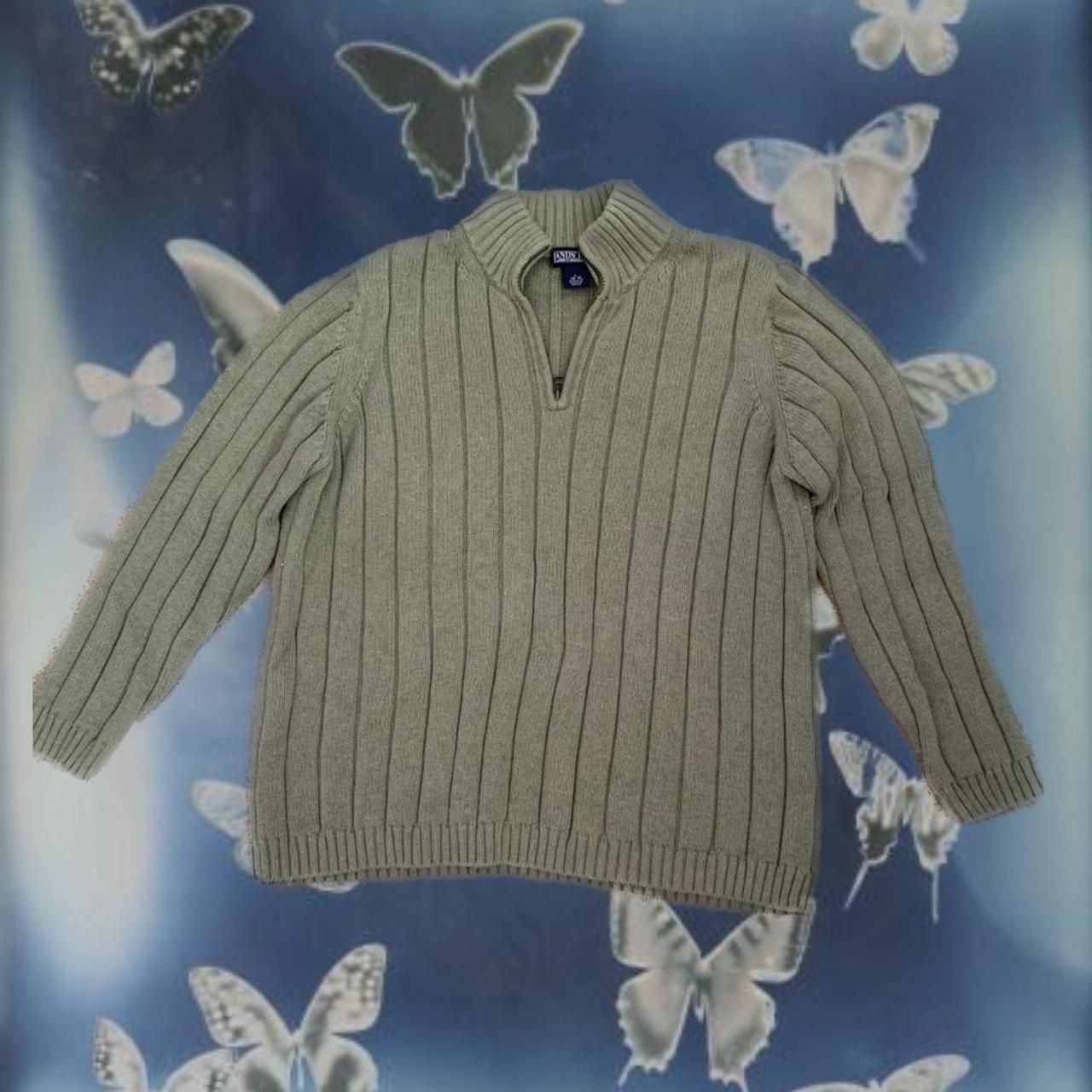 Lands' End Men's Green Jumper Depop