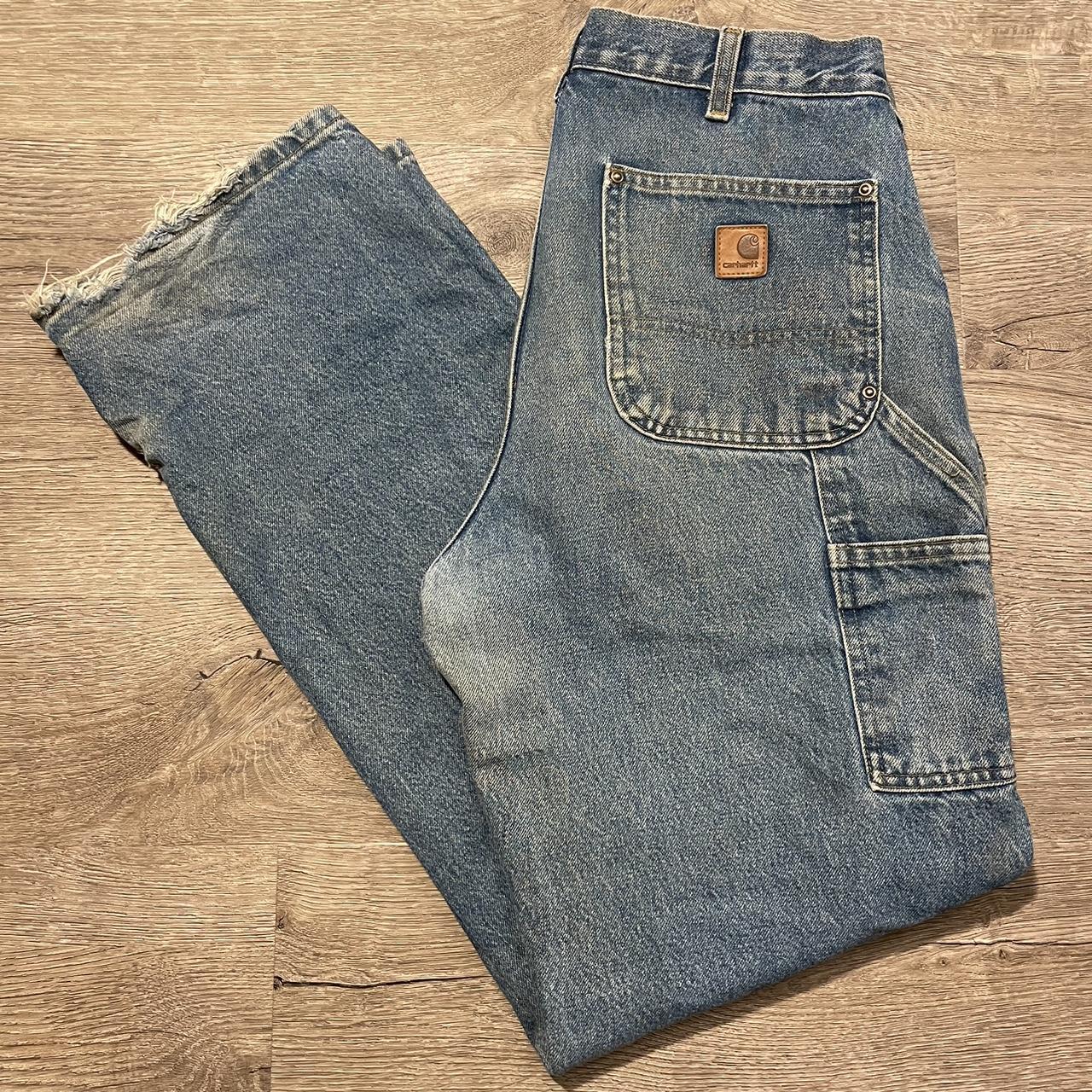 vintage carhartt double knee jeans 34x34 - Depop