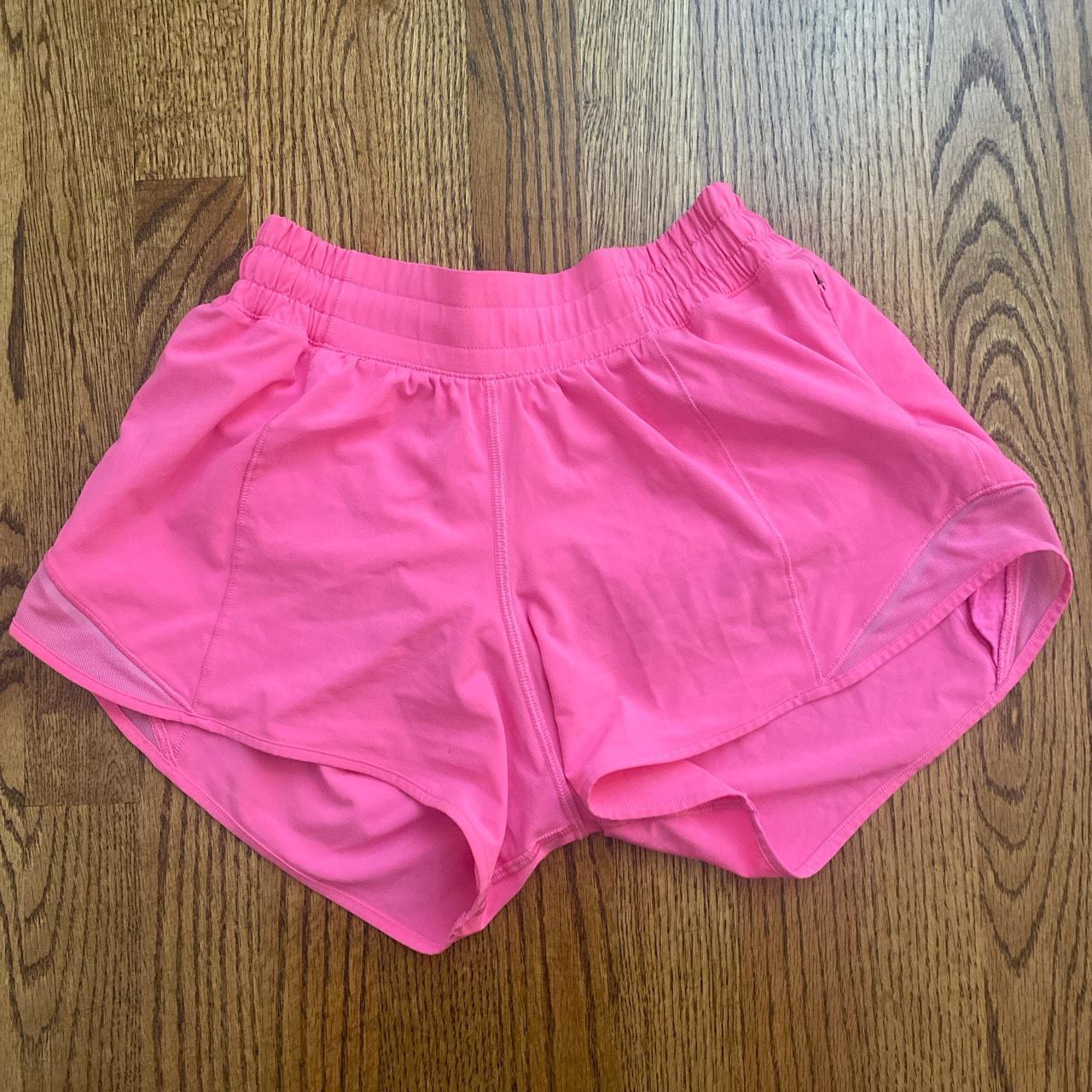 Hot pink lululemon shorts Very good condition No paypal - Depop