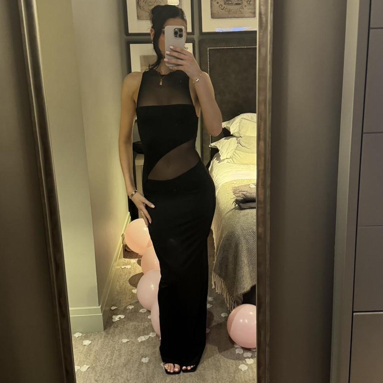 Superdown on Revolve maxi black mesh dress Rrp 95. Depop