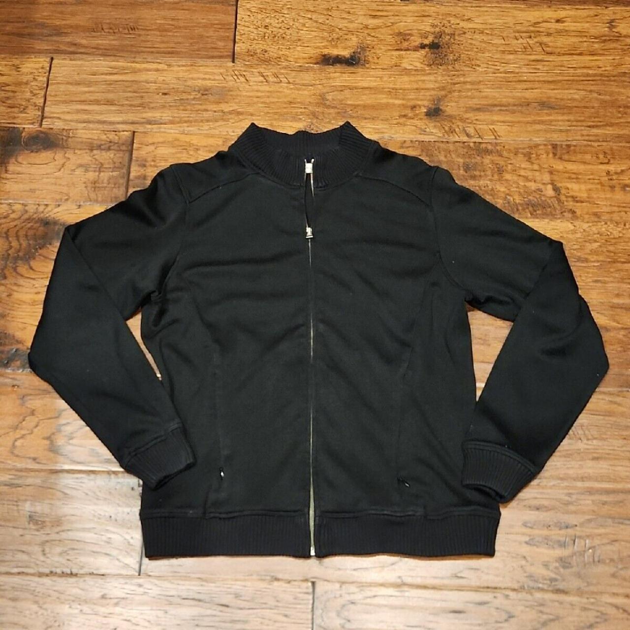 Tommy Bahama Women's Black Zip Sweater Large Depop