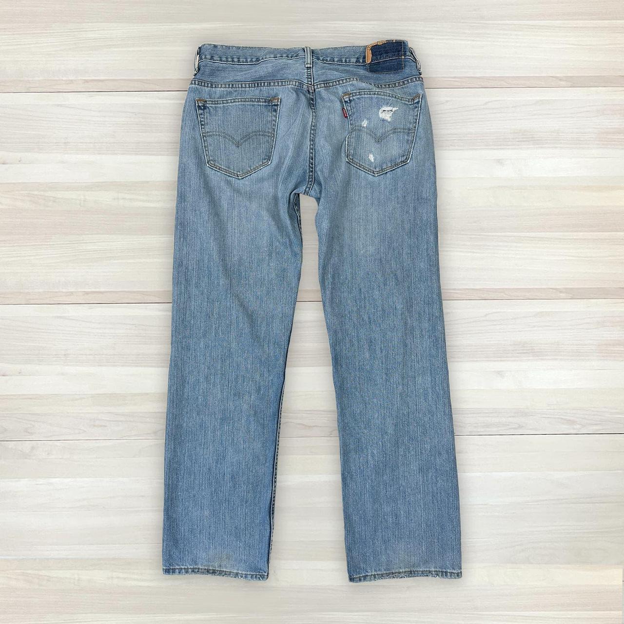 Men's distressed Levi's 569 straight leg baggy... - Depop