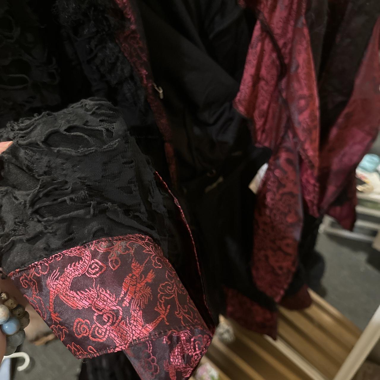 acdc rag cardigan red dragon pattern - Depop