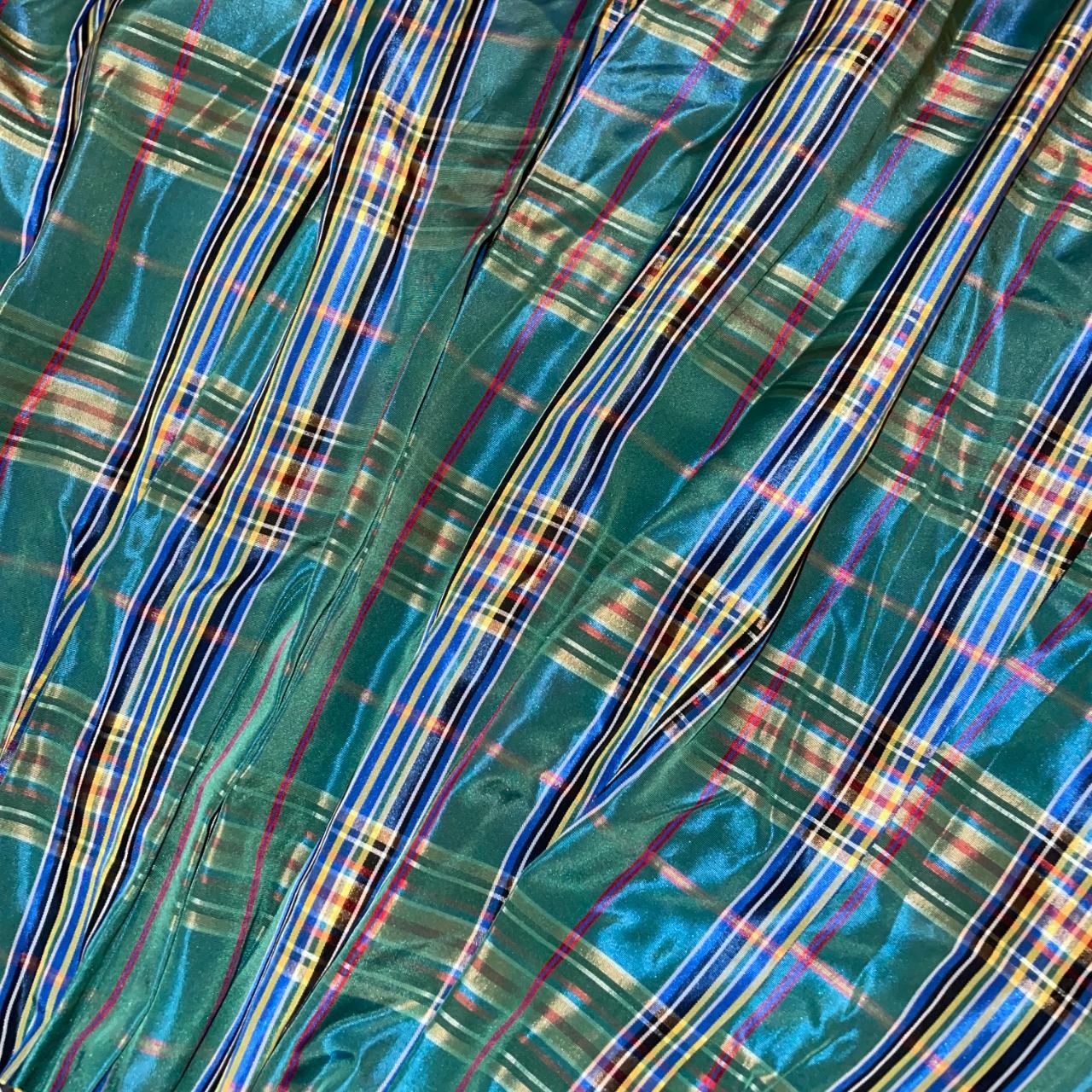 Vintage 80s Beautiful Green Baby Doll Velvet Plaid... Depop