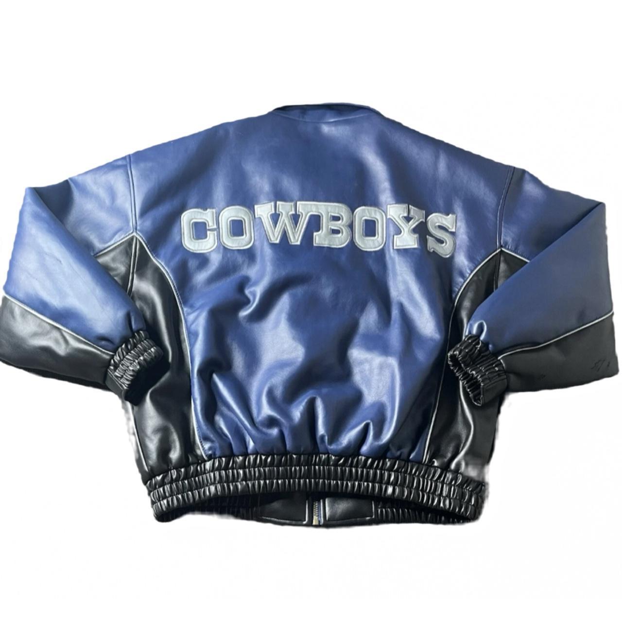 VINTAGE NFL G-III DALLAS COWBOYS FAUX LEATHER BOMBER - Depop