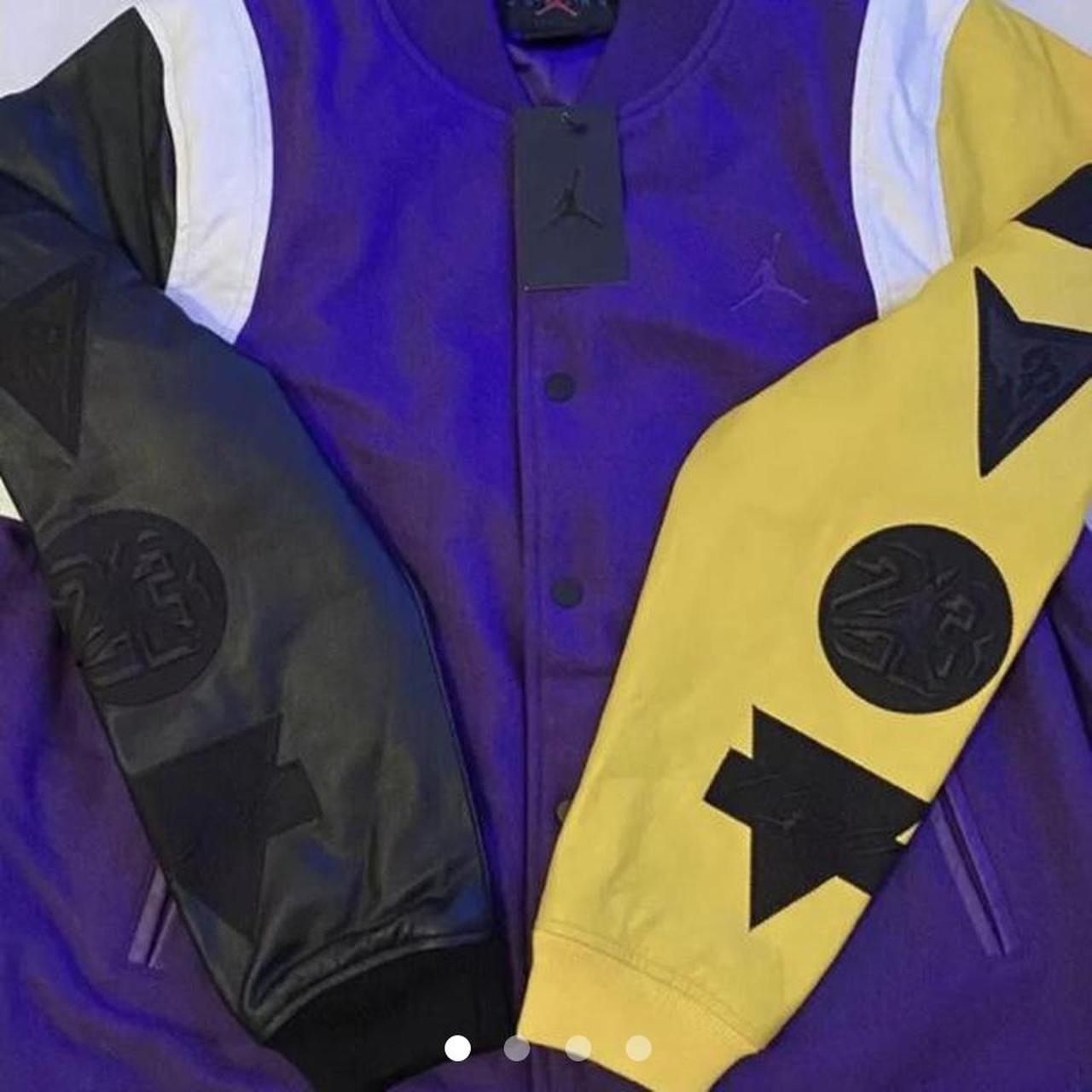 Jordan Men's Yellow and Purple Jacket | Depop
