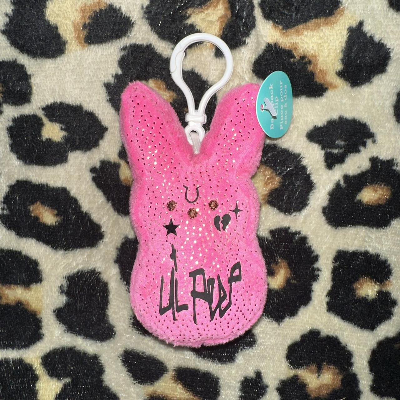 4” pink glitter Lil Peep tatted plush