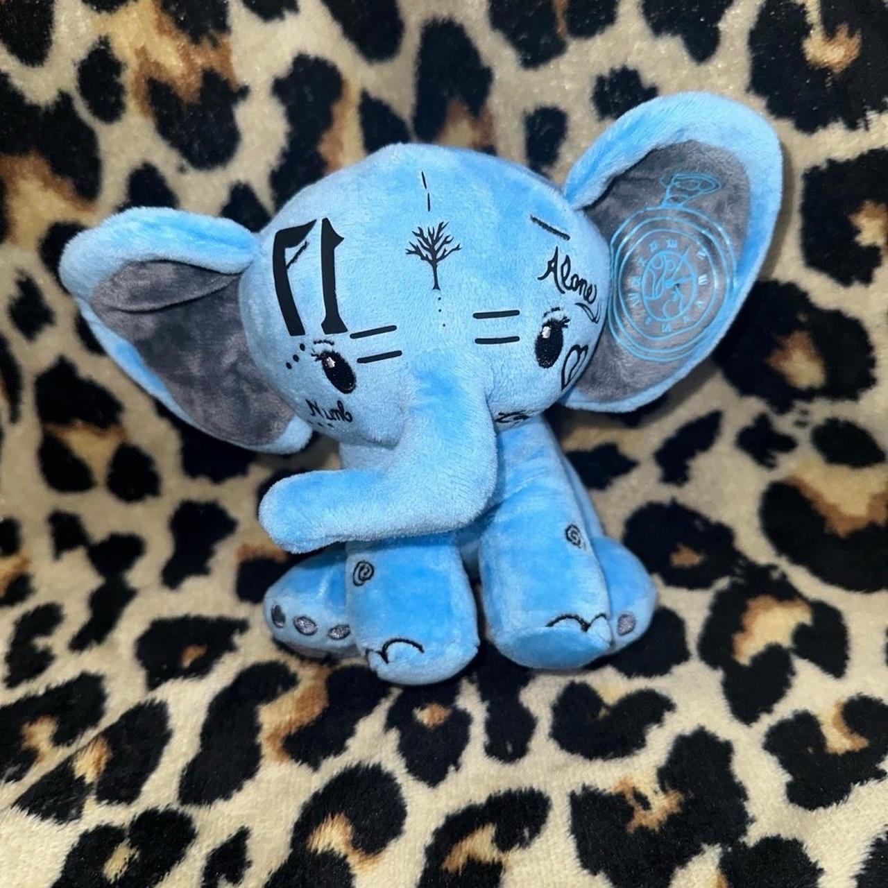 6” blue Xxxtentacion tatted elephant plushie! Brand... - Depop