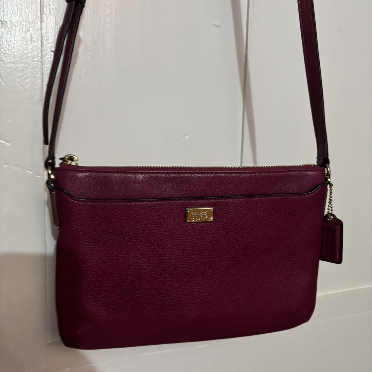 Wine colored coach online purse