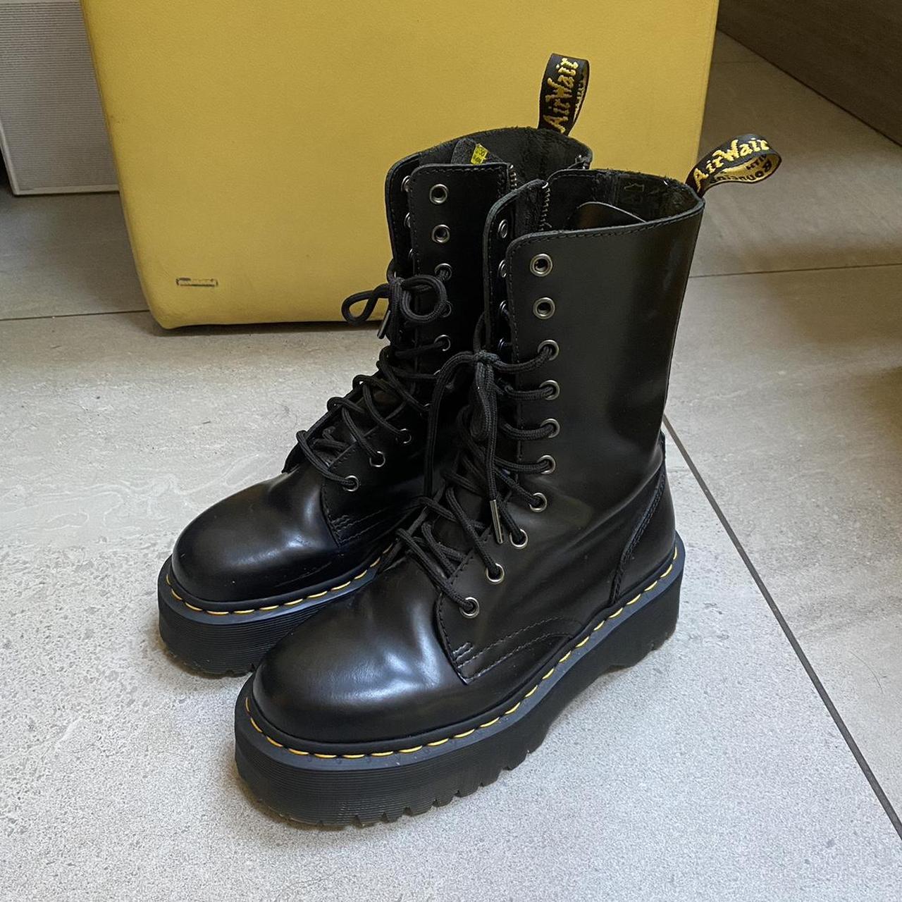 Dr Martens Jadon Hi smooth leather platform boots. Depop