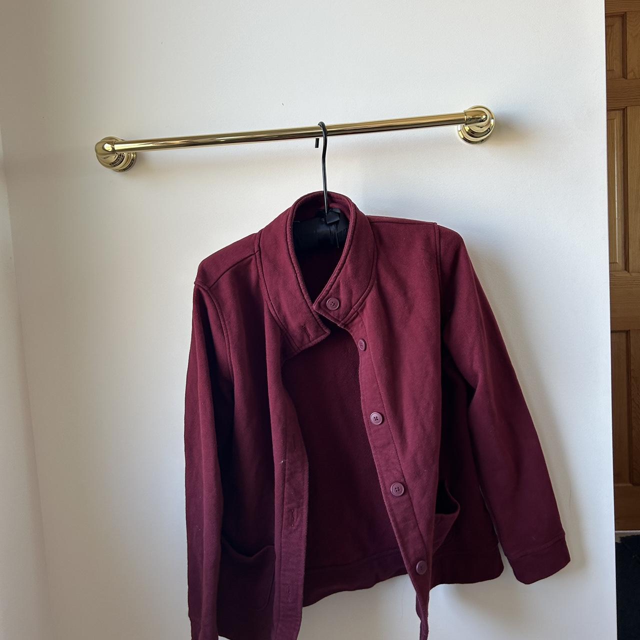 large burgundy shacket - Depop