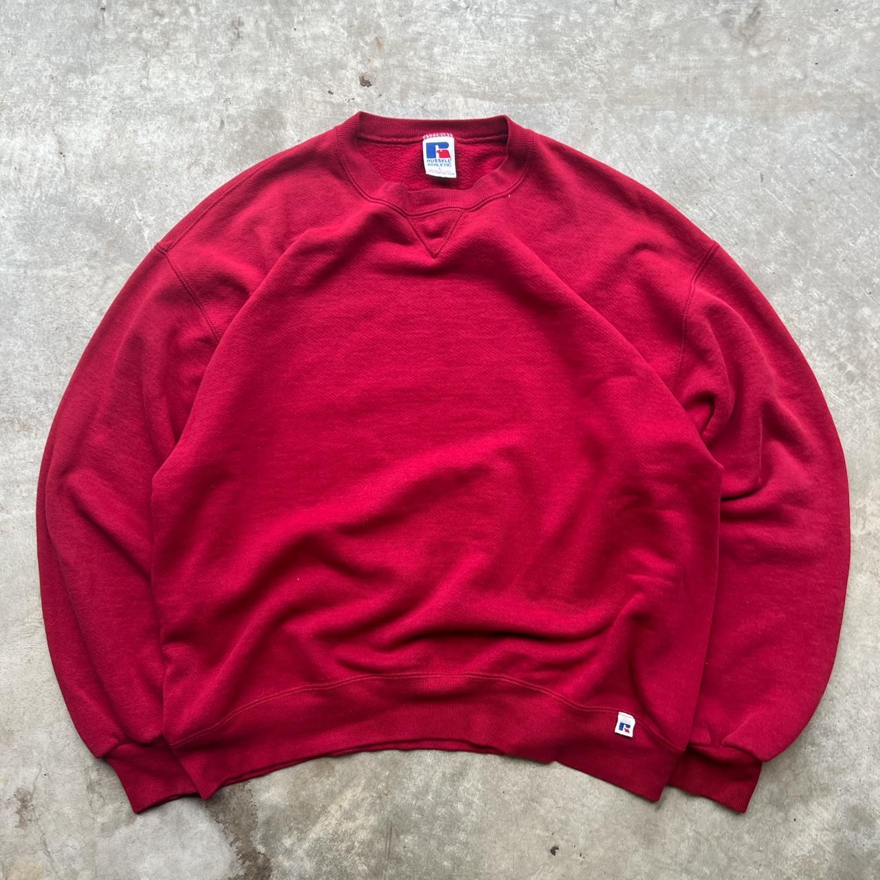BOXY vintage Made in USA Red russell... - Depop
