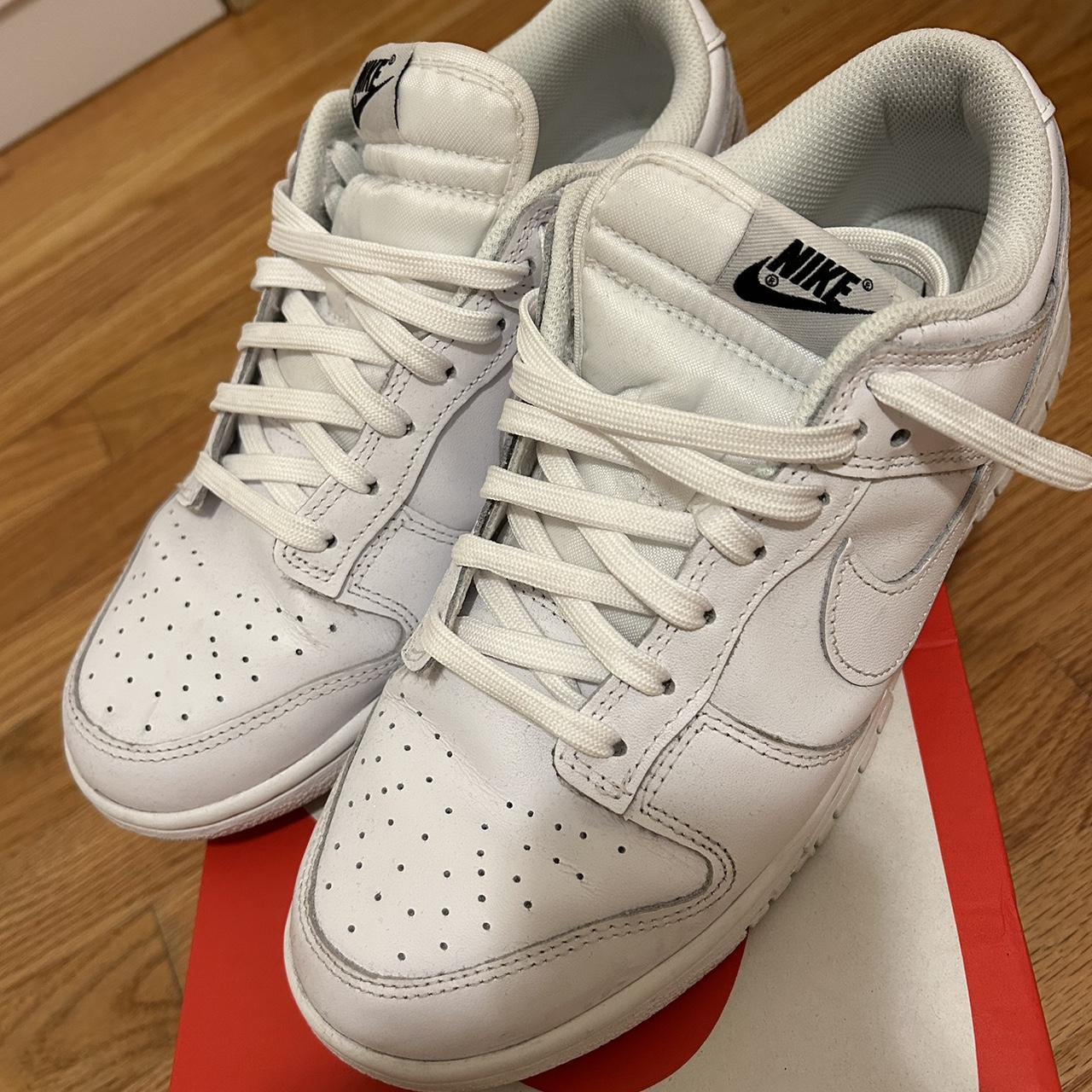 Nike Dunk Low Triple White - Depop