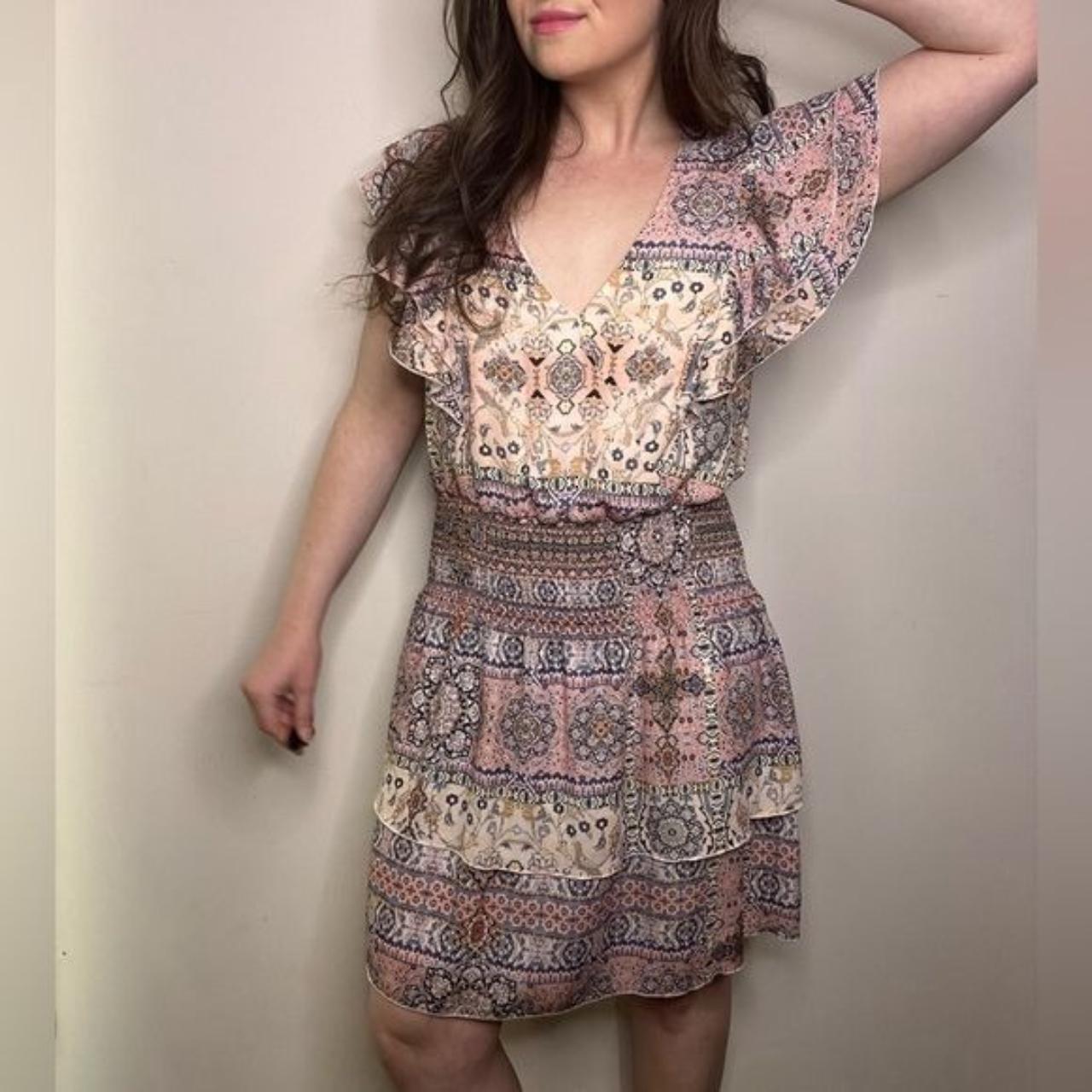 Parker NYC Floral Ruffle Summer Dress Depop