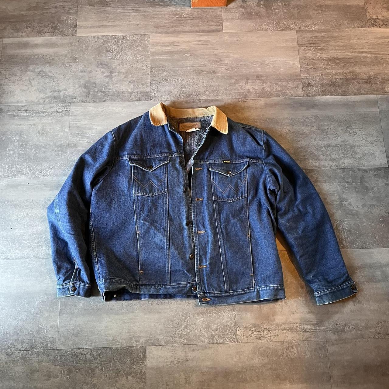 Wrangler blanket lined denim jacket. In almost... - Depop