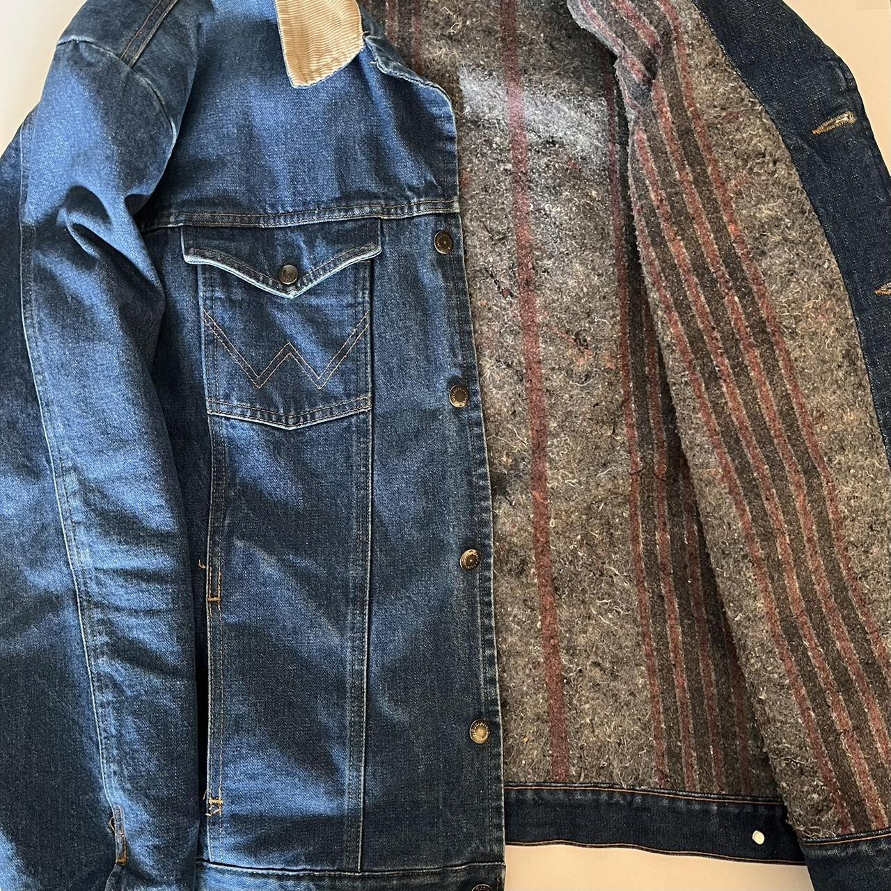 Wrangler Blanket Lined Denim Jacket In Almost Depop 9288