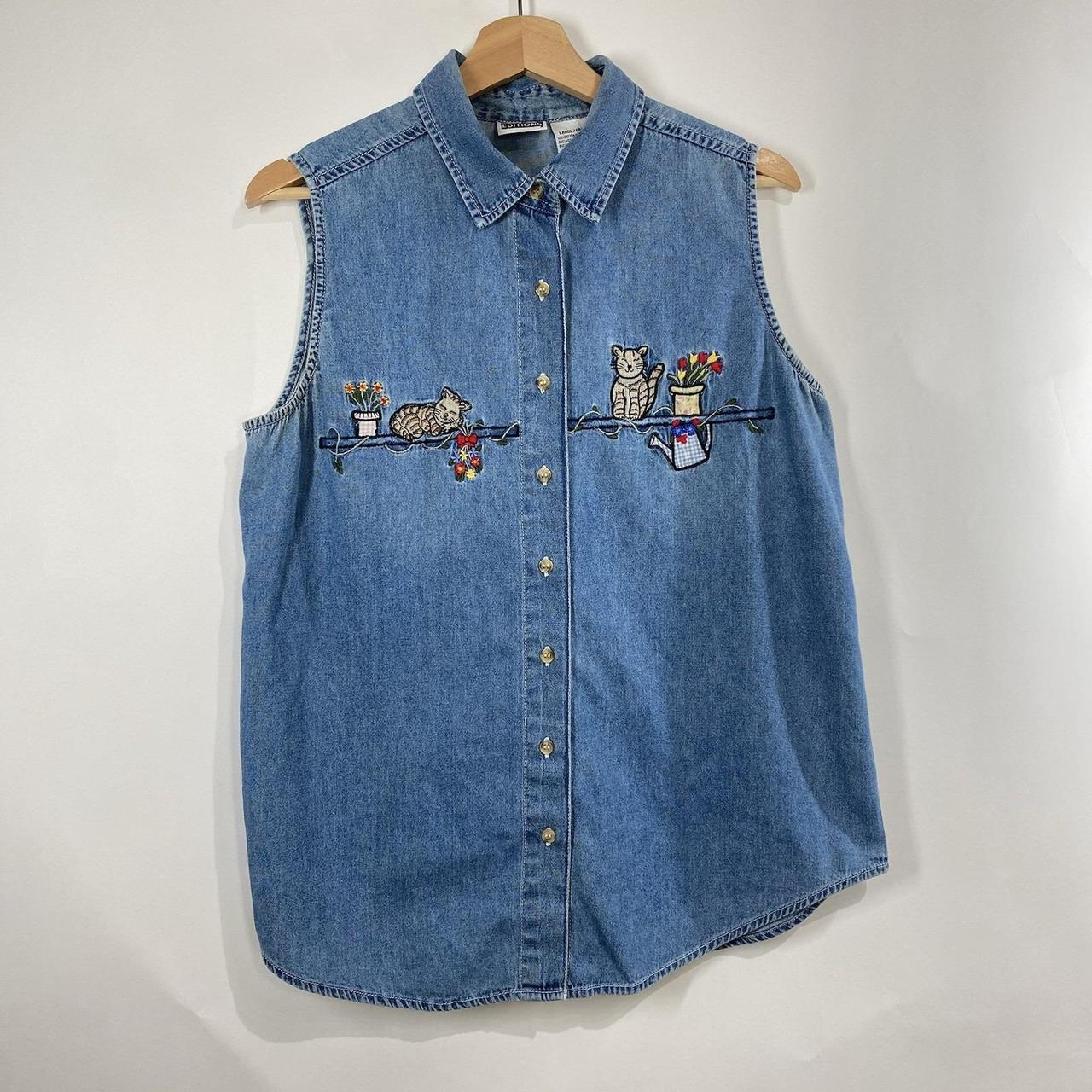 Basic Editions Women's Vest - Blue - L – Basic Ed… - image 1