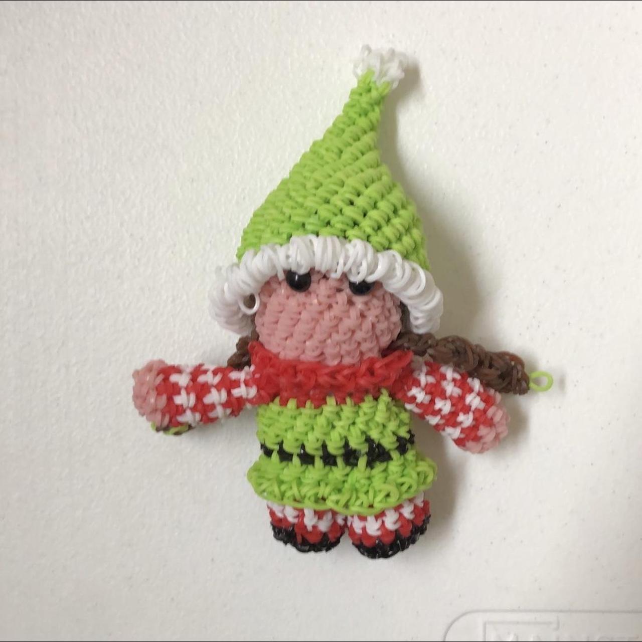 handmade -loomigurumi tiny tot female elf -made out - Depop