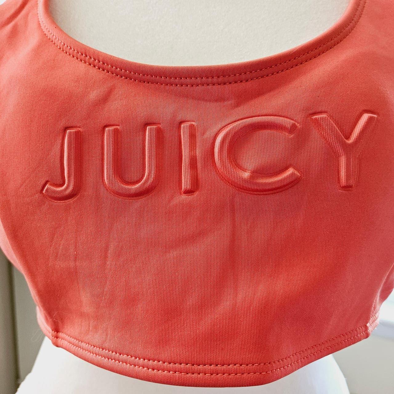 Size XL Juicy Couture Orange Sports Bra Halter Top - Depop