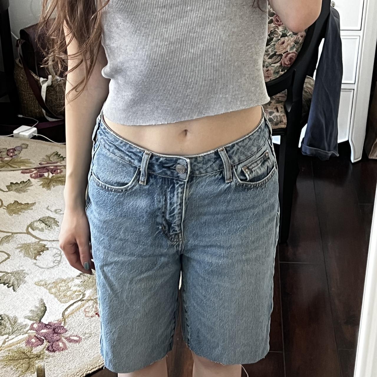 light blue jorts small jorts pacsun Depop