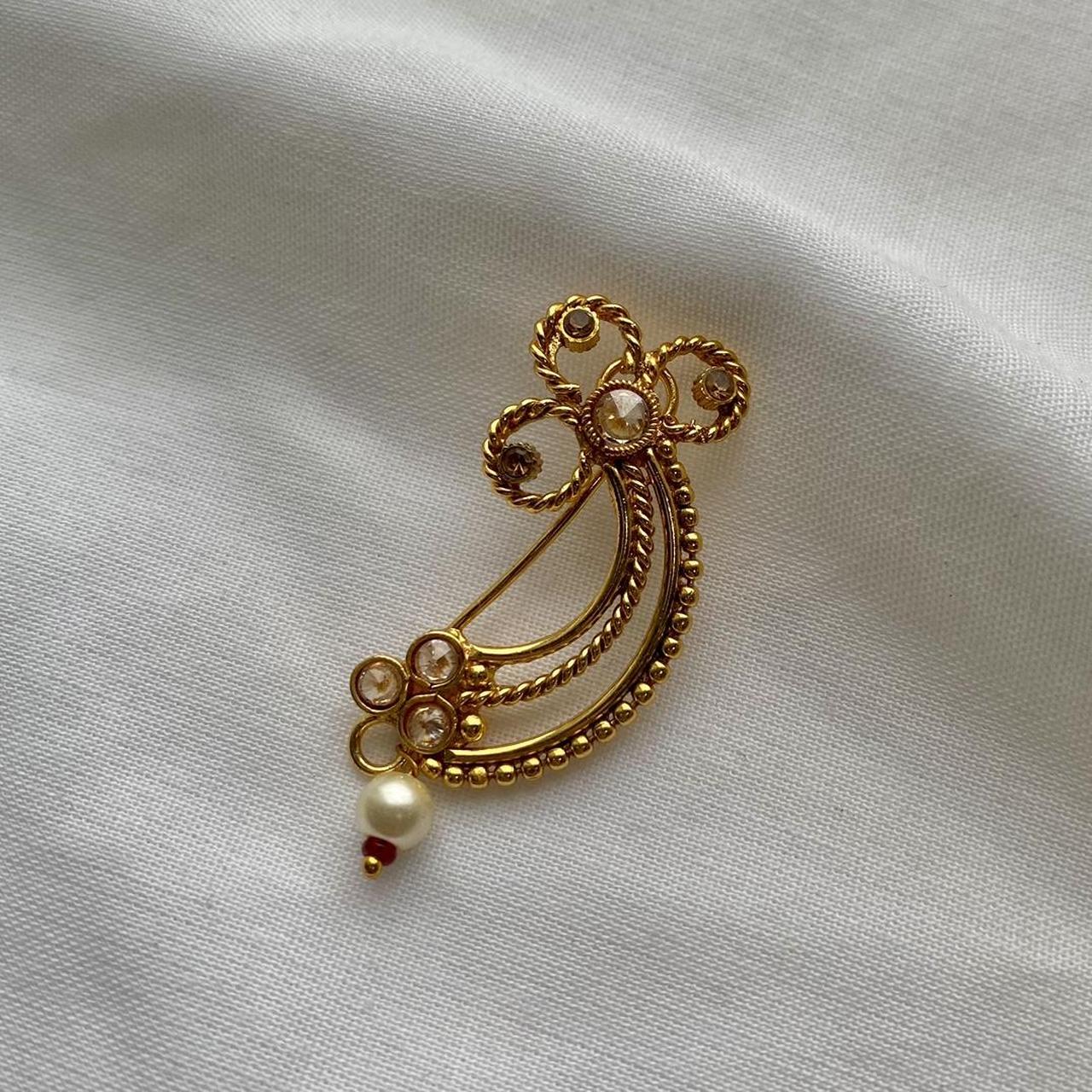 Gold Plated Clip On Marathi Nose Handmade Depop